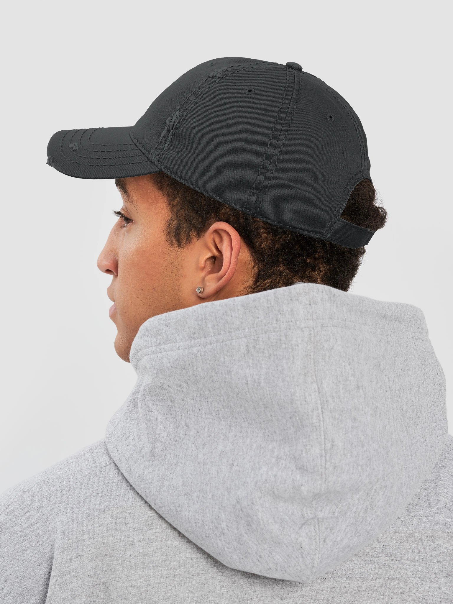 Otto Distressed Dad Hat - TrueCrimeFM Lips and Logo product image (8)