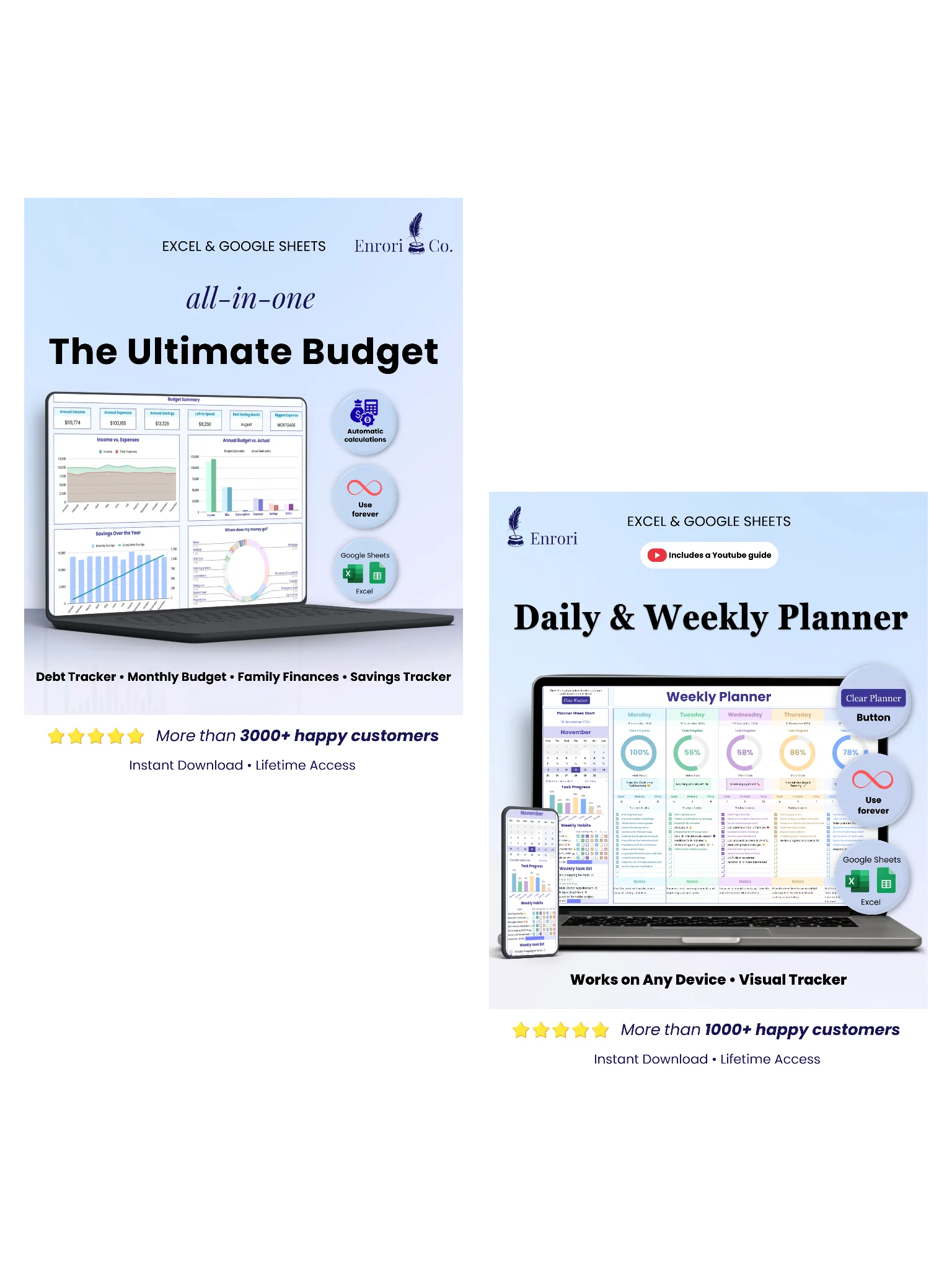 The Ultimate Budget + Daily & Weekly Planner (10% off) product image (1)