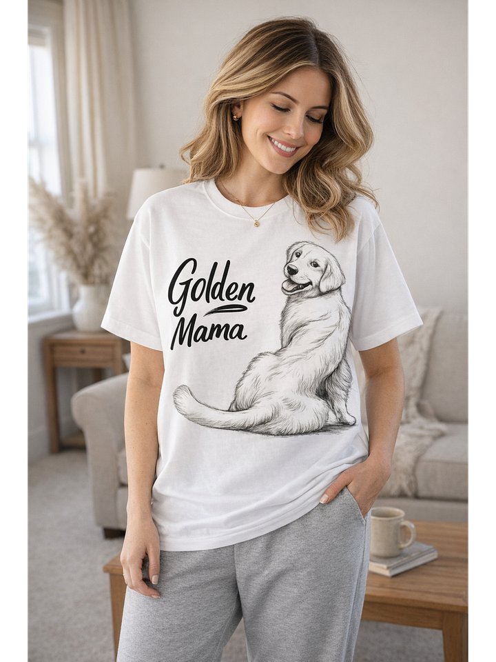 Golden Mom Vintage T-Shirt – Comfort Colors 1717 Heavyweight Golden Retriever Tee product image (1)