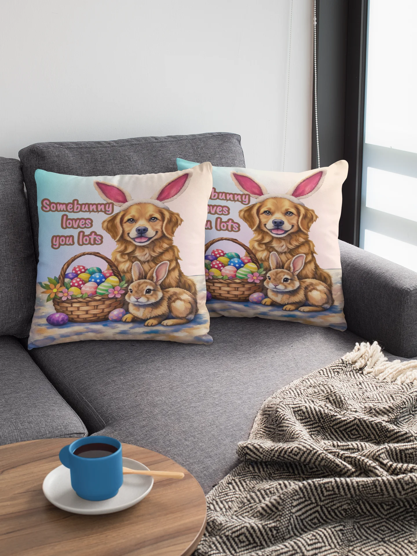 Somebunny Loves You Lots Easter Pillow product image (15)