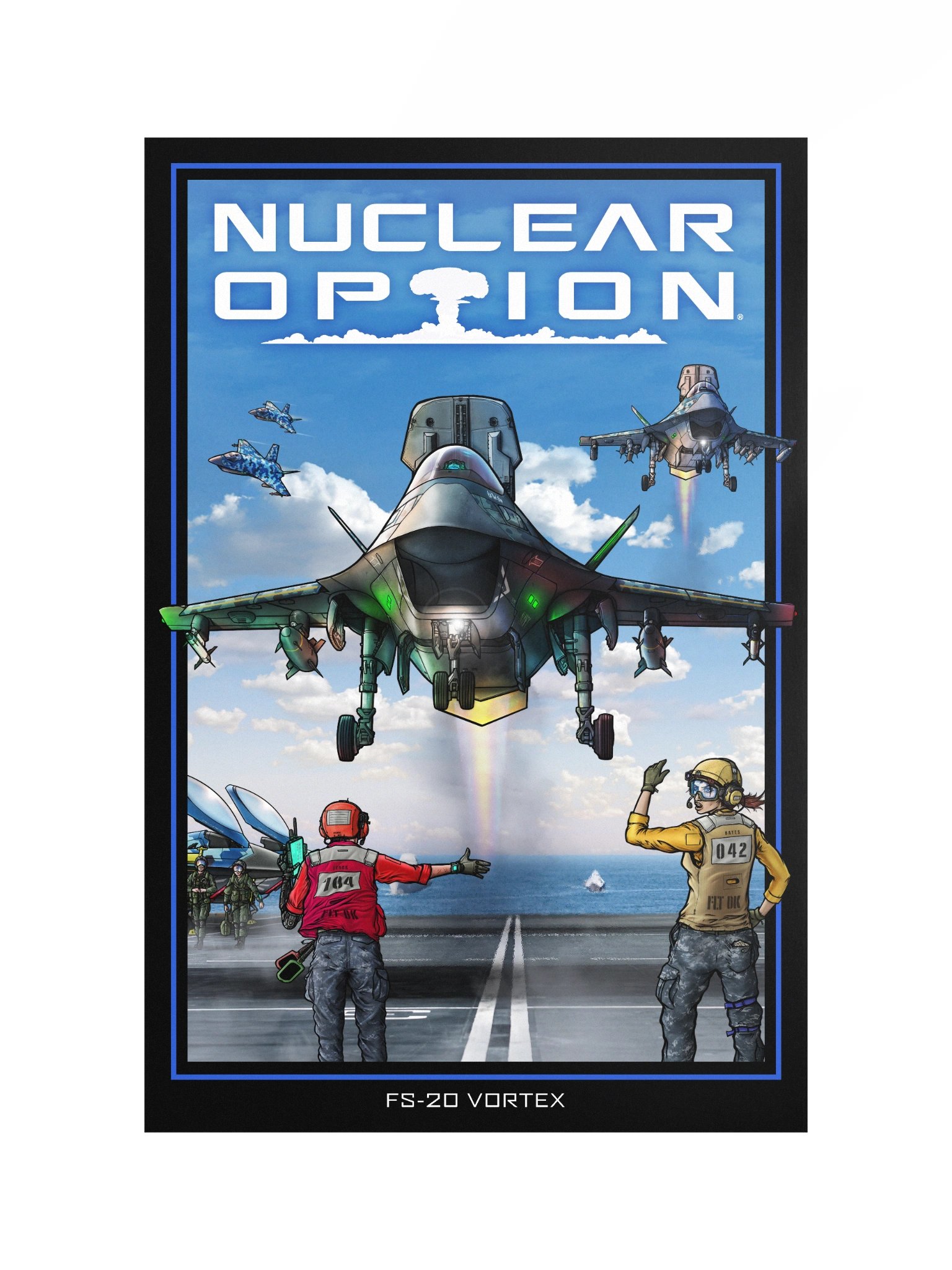 Vortex - Navy Blue Hex (Day) 20x30in Poster product image (1)