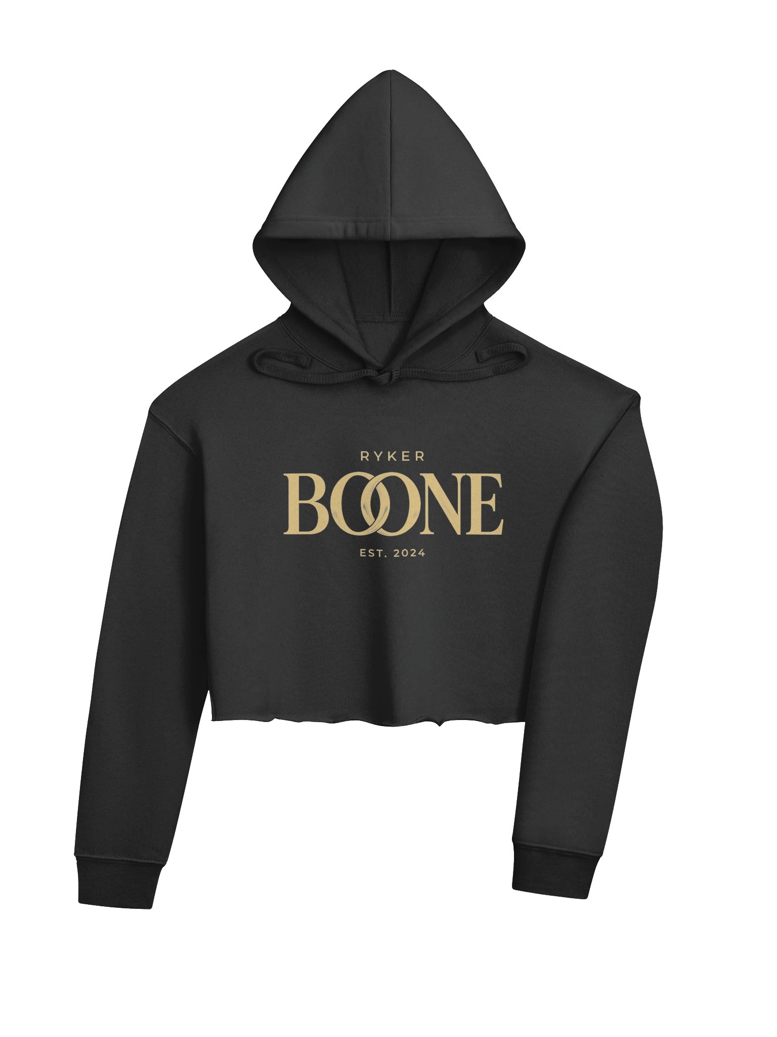 Ryker Boone "When The Lights Go Gold" Fleece Crop Hoodie (Gold Logo) product image (4)