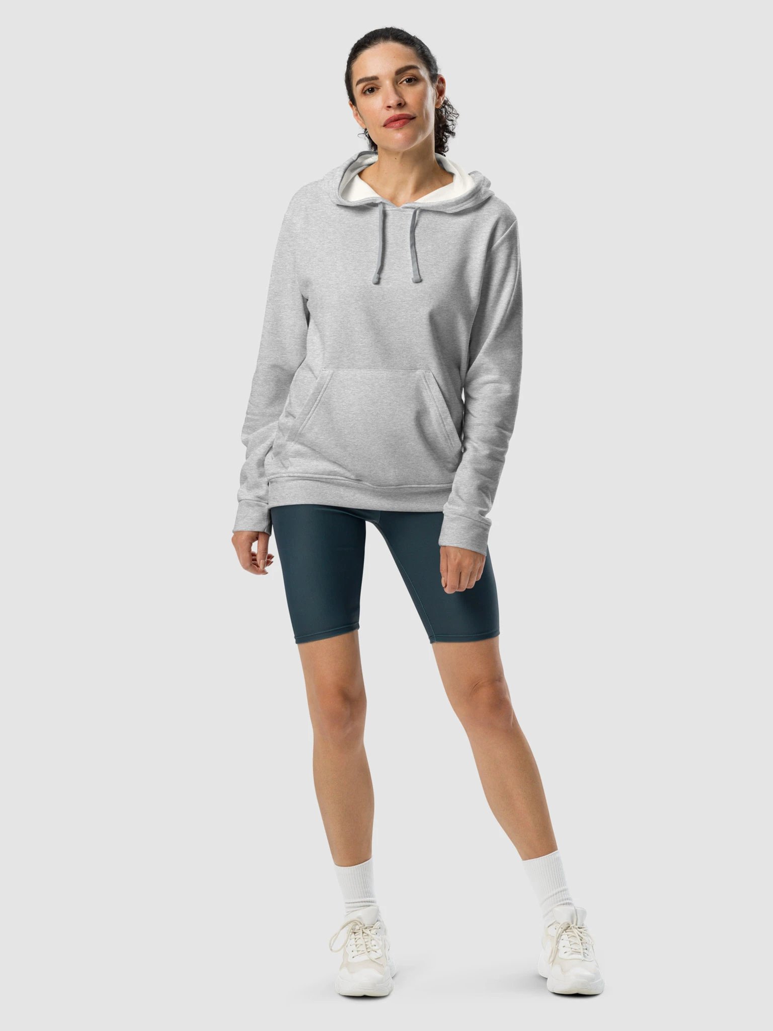 Plain Color Heather Grey Hoodie product image (4)