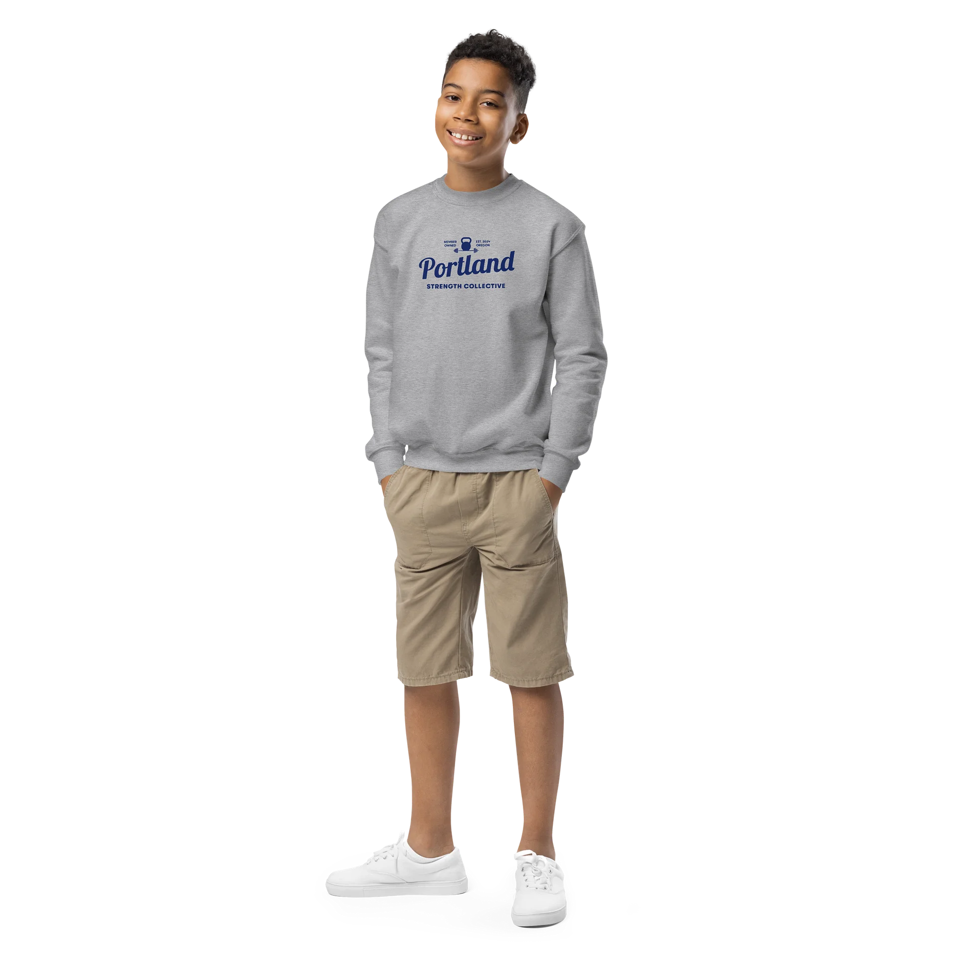 Kids PSC "Say Cheese" Sweatshirt (Blue Logo) product image (1)