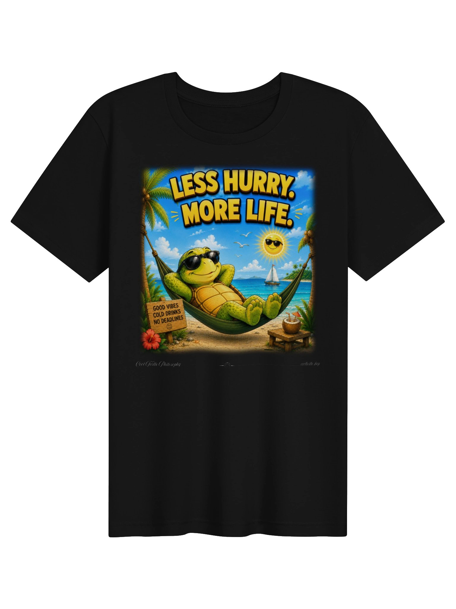 LESS HURRY. MORE LIFE. — Bella+Canvas 3001 Supersoft T-Shirt product image (1)