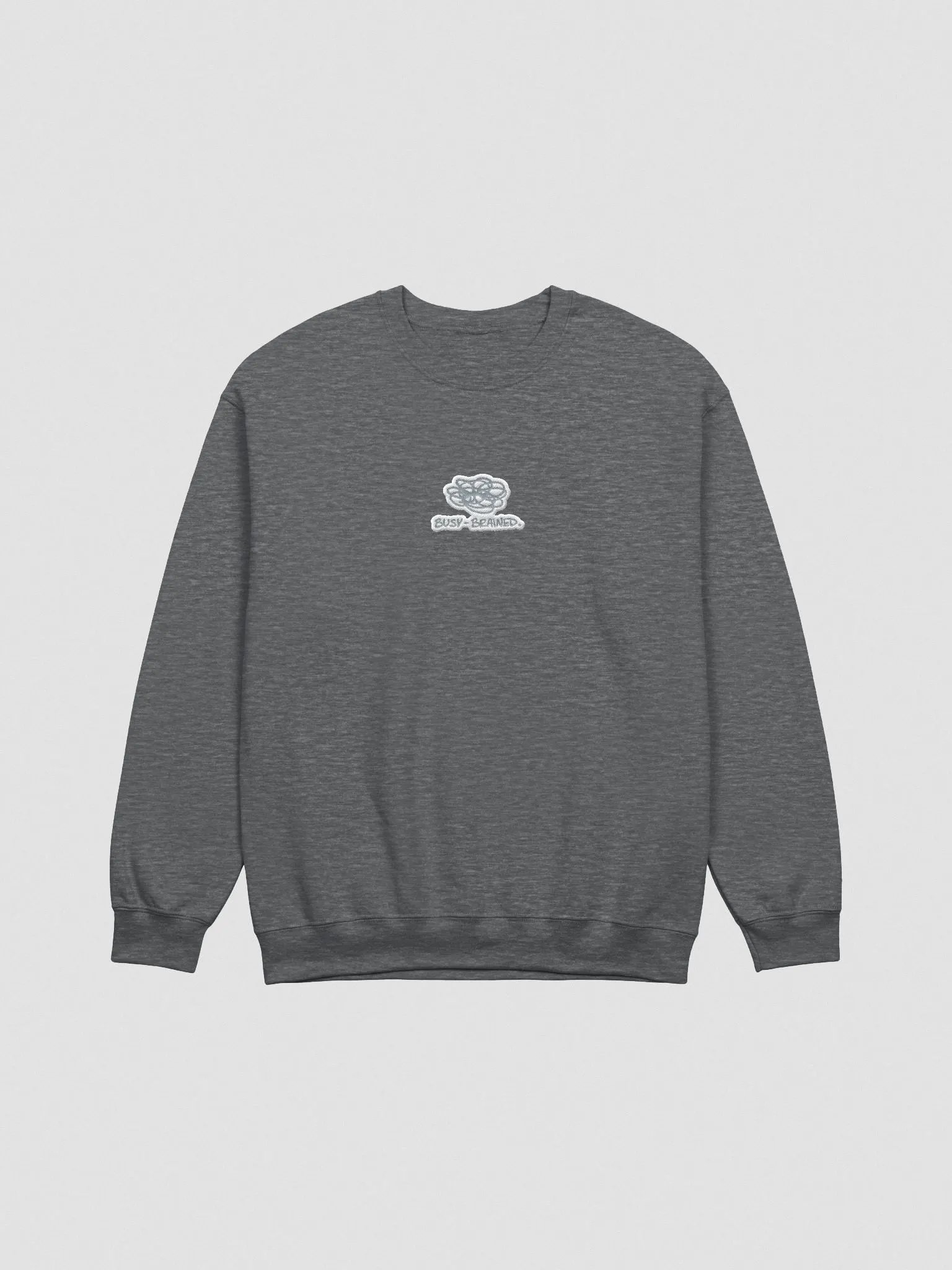 BUSY-BRAINED embroidered crewneck (grey bubble design) product image (4)