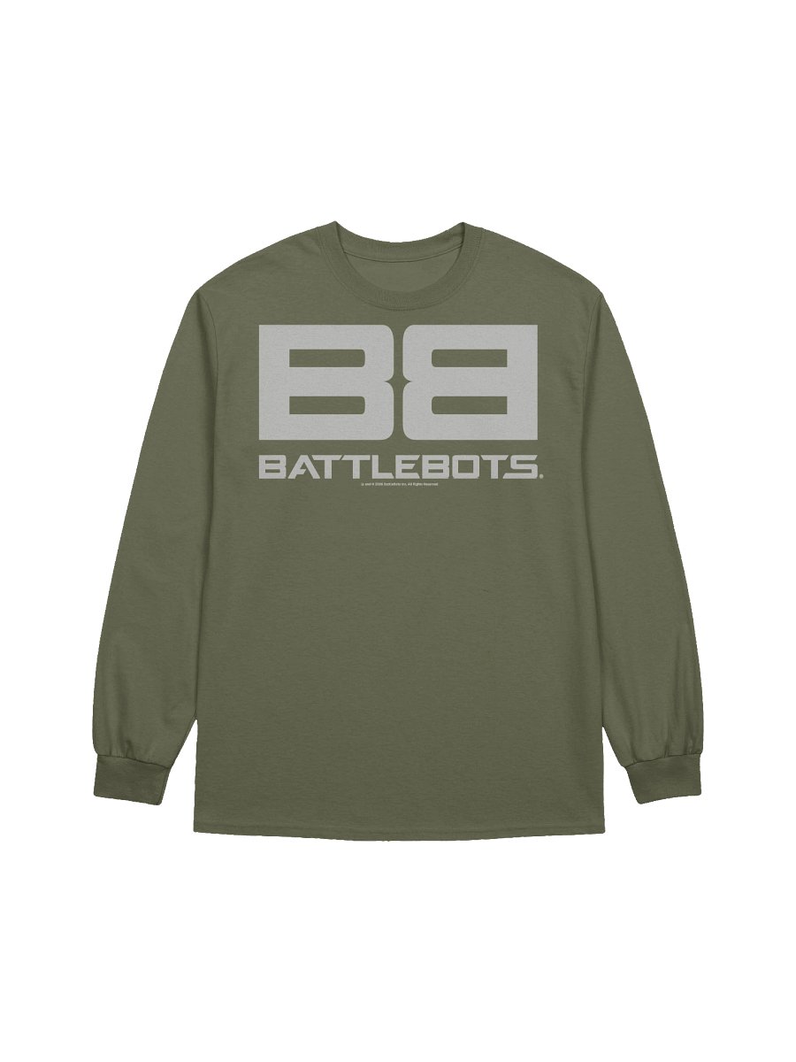 BattleBots Long Sleeve Gray Oversized Emblem Tee - 5 Colors - BattleBots Basics! product image (1)