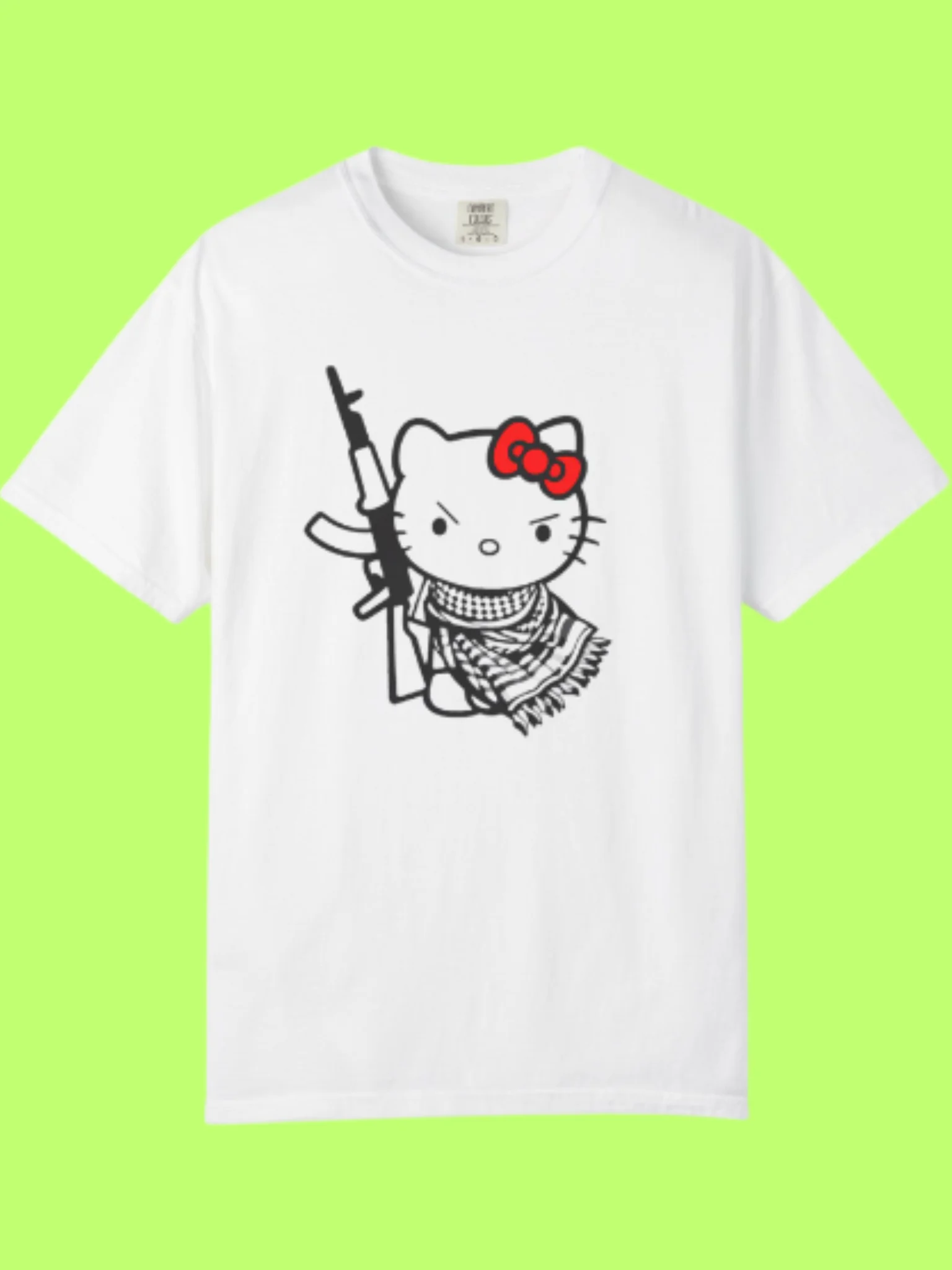 Resistance Kitty Keffiyeh Women’s Organic T-shirt product image (152)