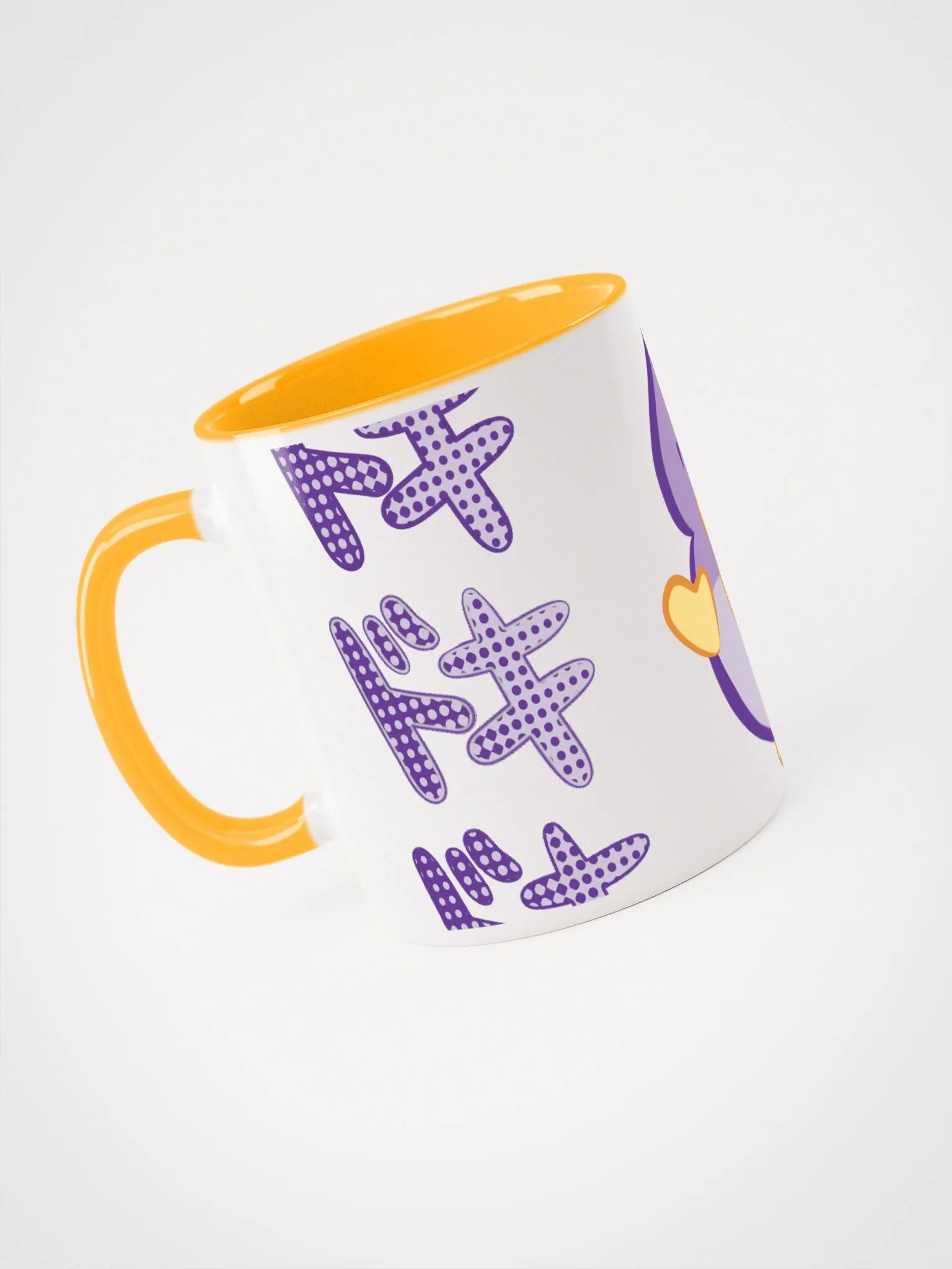 Polyglotypus and Doki Mug! - Yellow Interior product image (2)