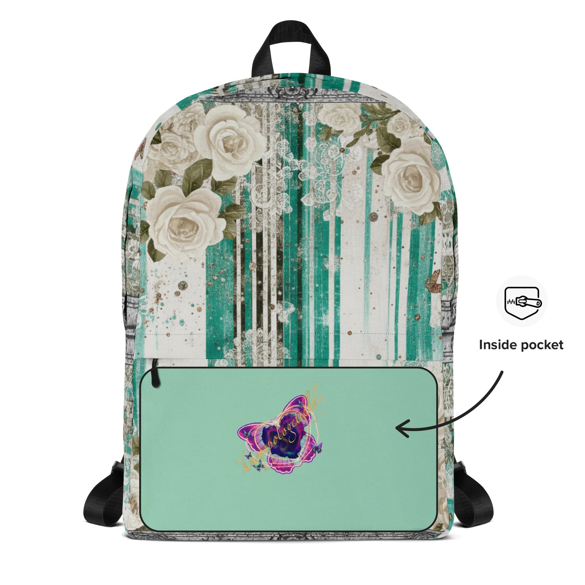 Vintage Rose Lace All-Over Backpack product image (5)