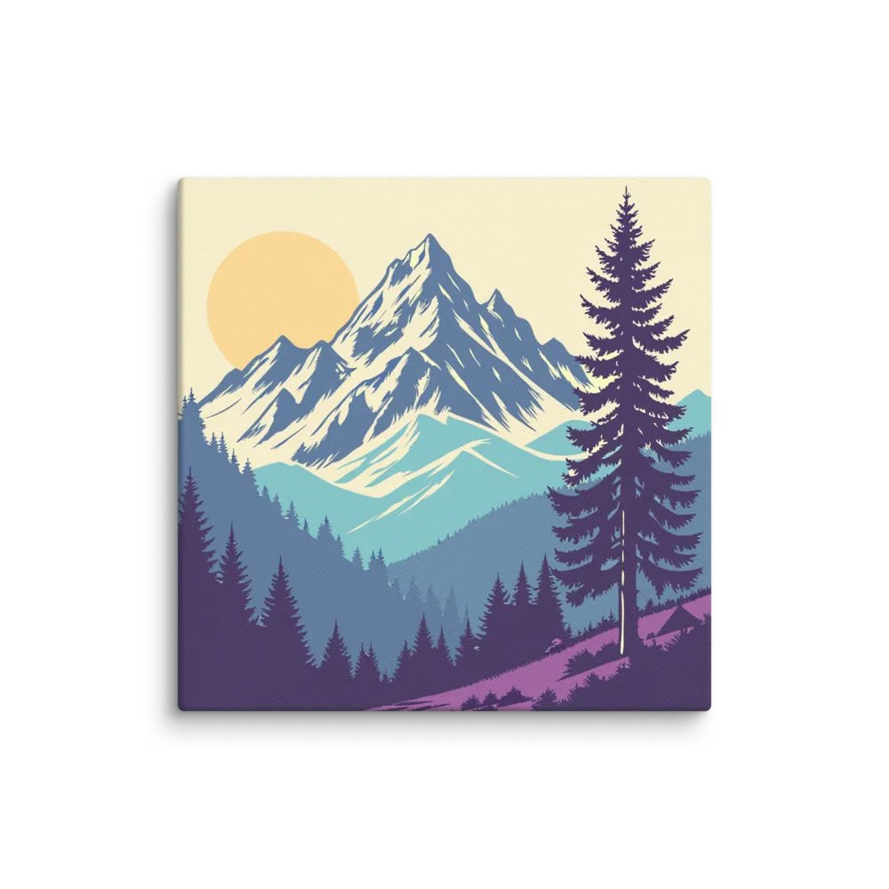 Alpine Peaks Wall Art — Eco‑Inks on Sustainable Canvas product image (1)