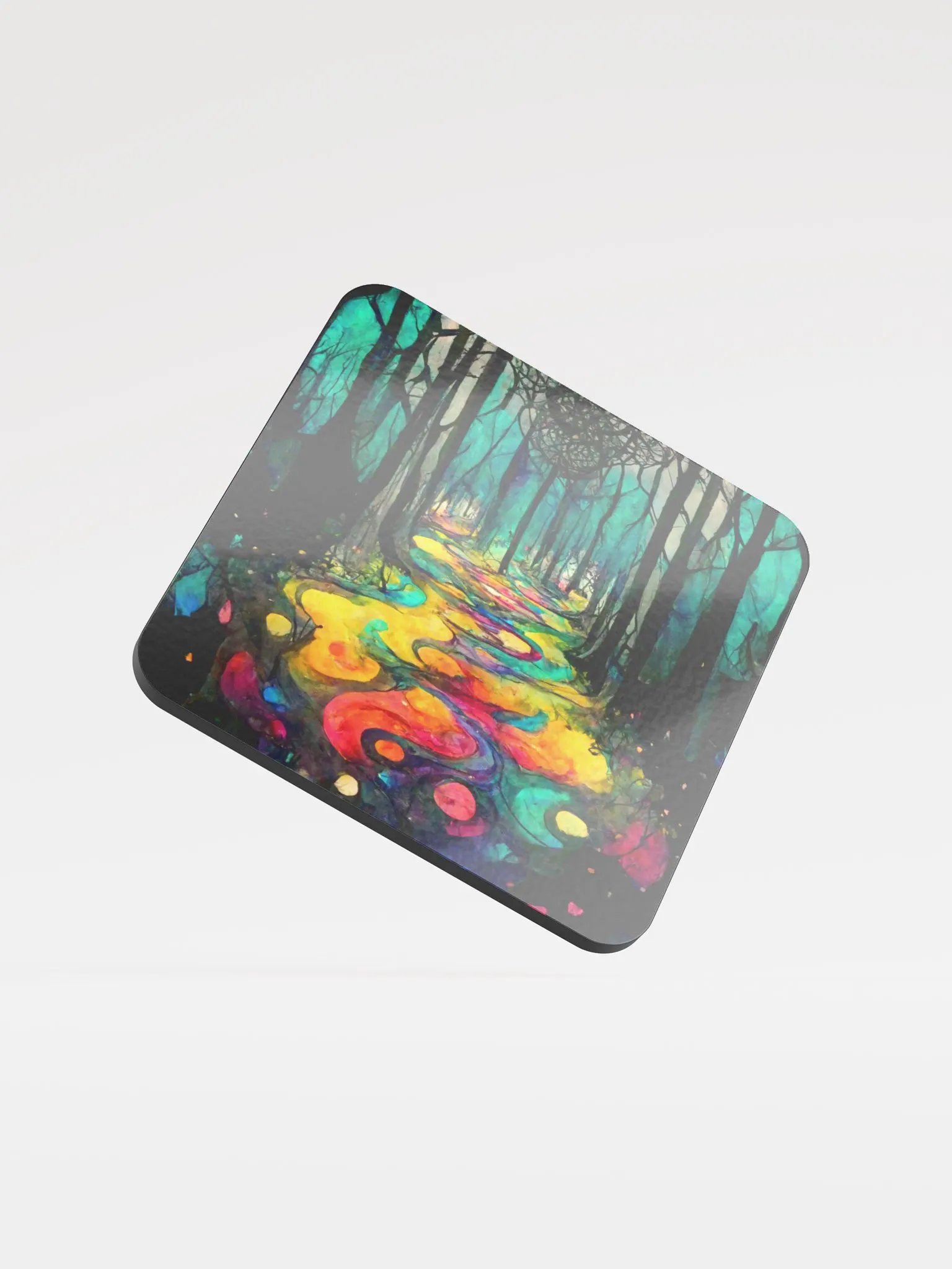Enchanted Forest Glossed Cork Coaster product image (1)