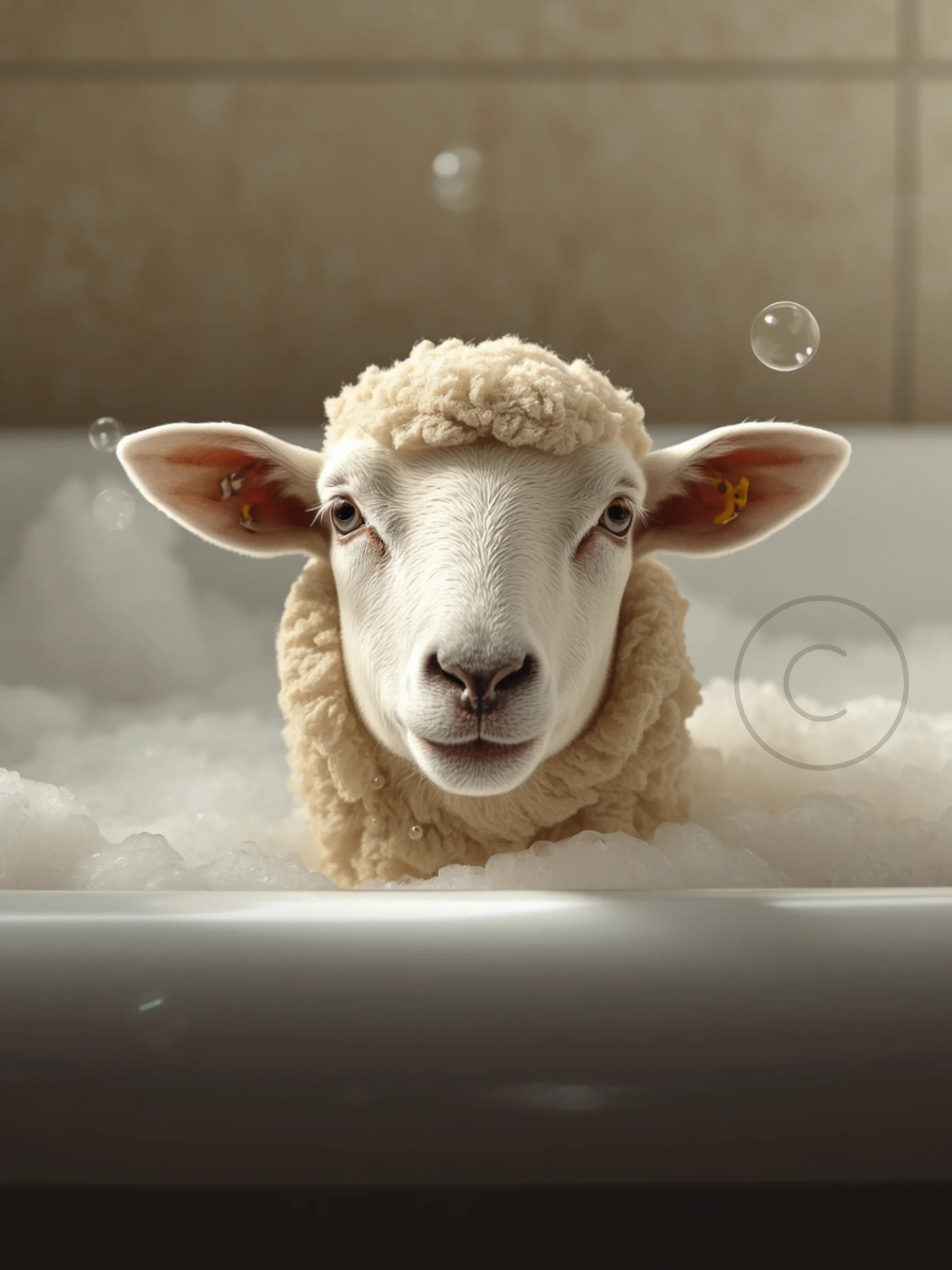 Sheep in a Tub Poster product image (1)