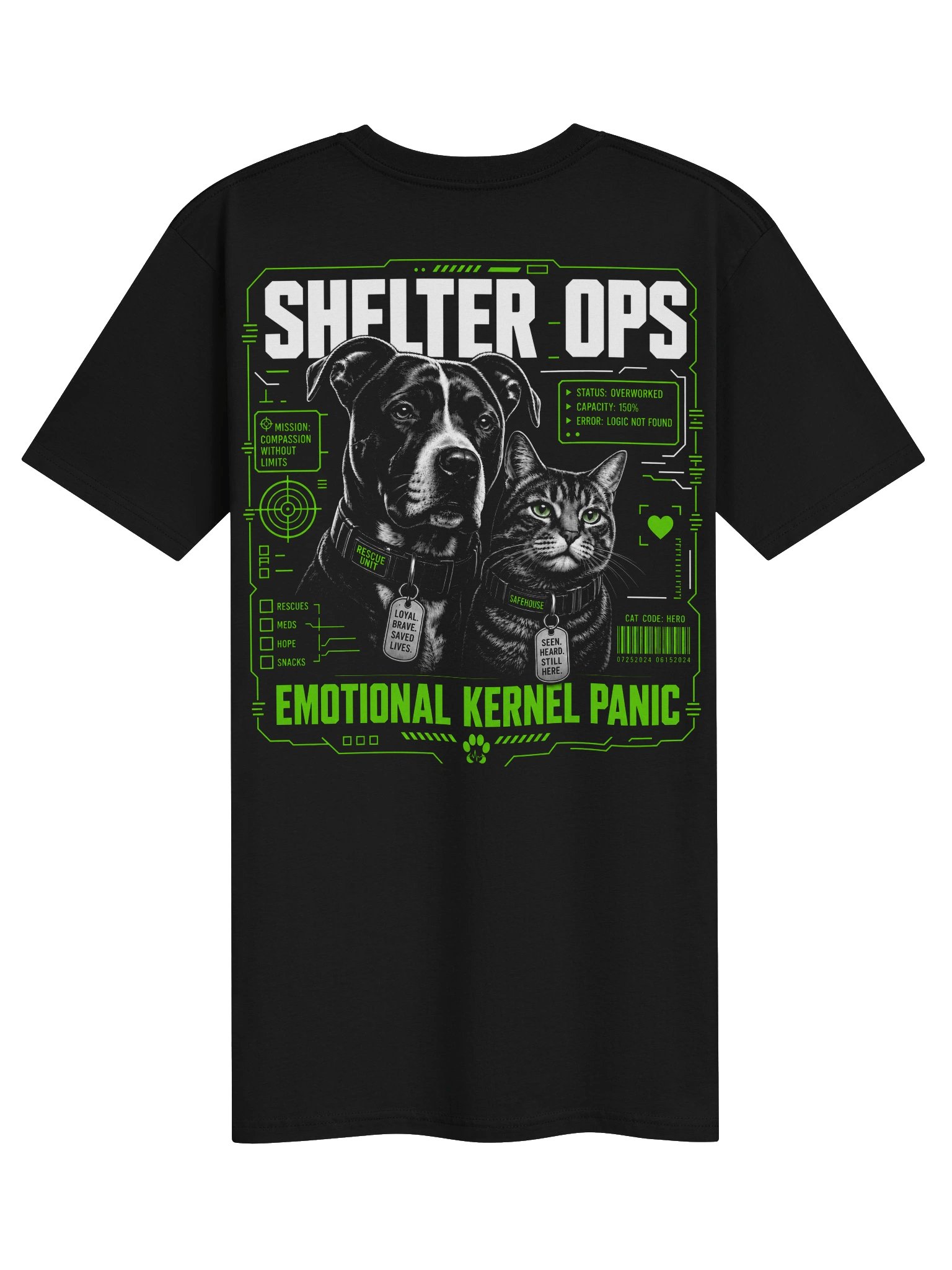 Shelter Ops: Emotional Kernel Panic | Rescue Unit Heavyweight Tee product image (5)
