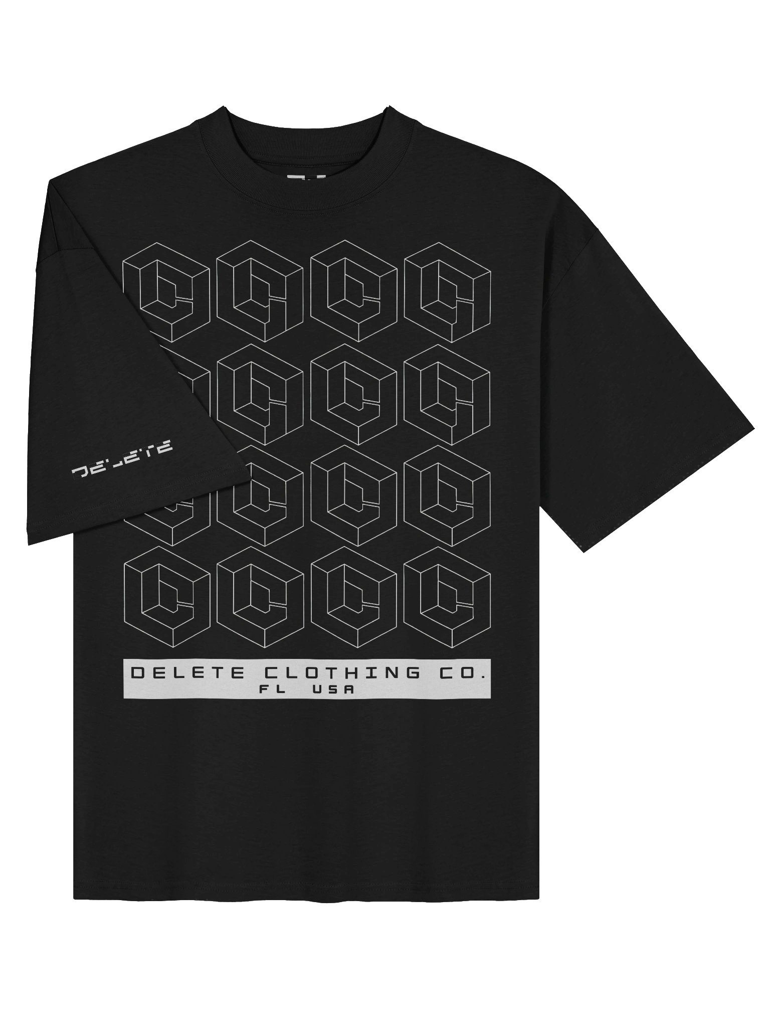 Delete "Optical Preclusion" Oversize T-Shirt product image (3)