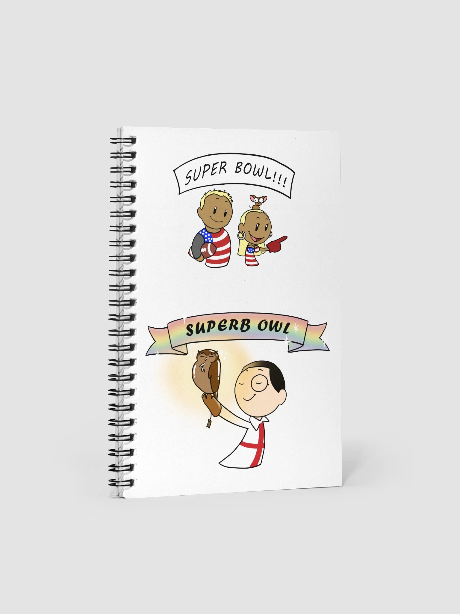 Super Bowl Superb Owl Spiral Notebook product image (1)