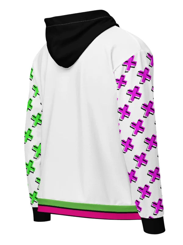 👾 ZIMMI GlitchWave Hoodie – White Out Edition product image (4)