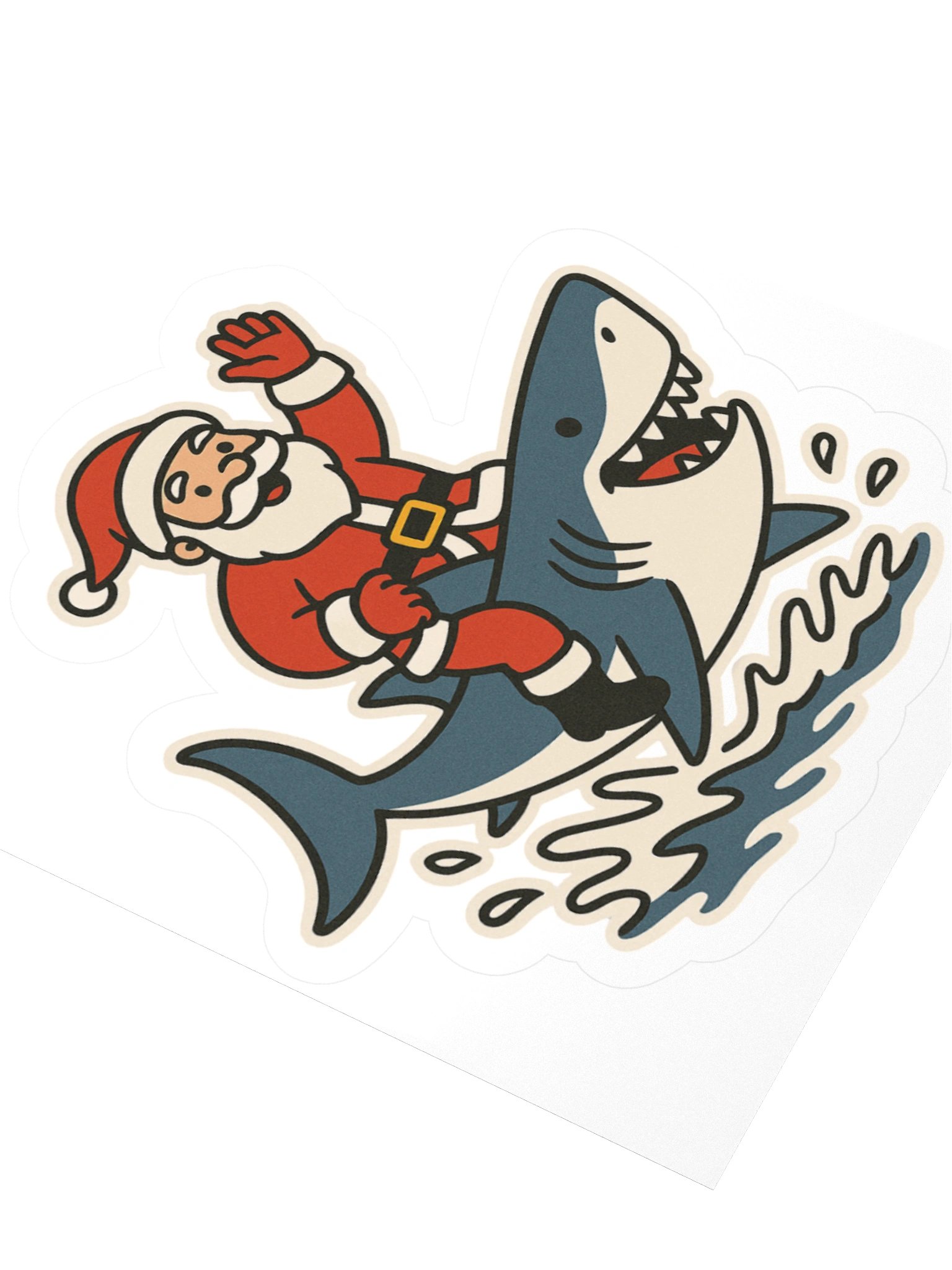SANTA SHARK STICKER product image (7)