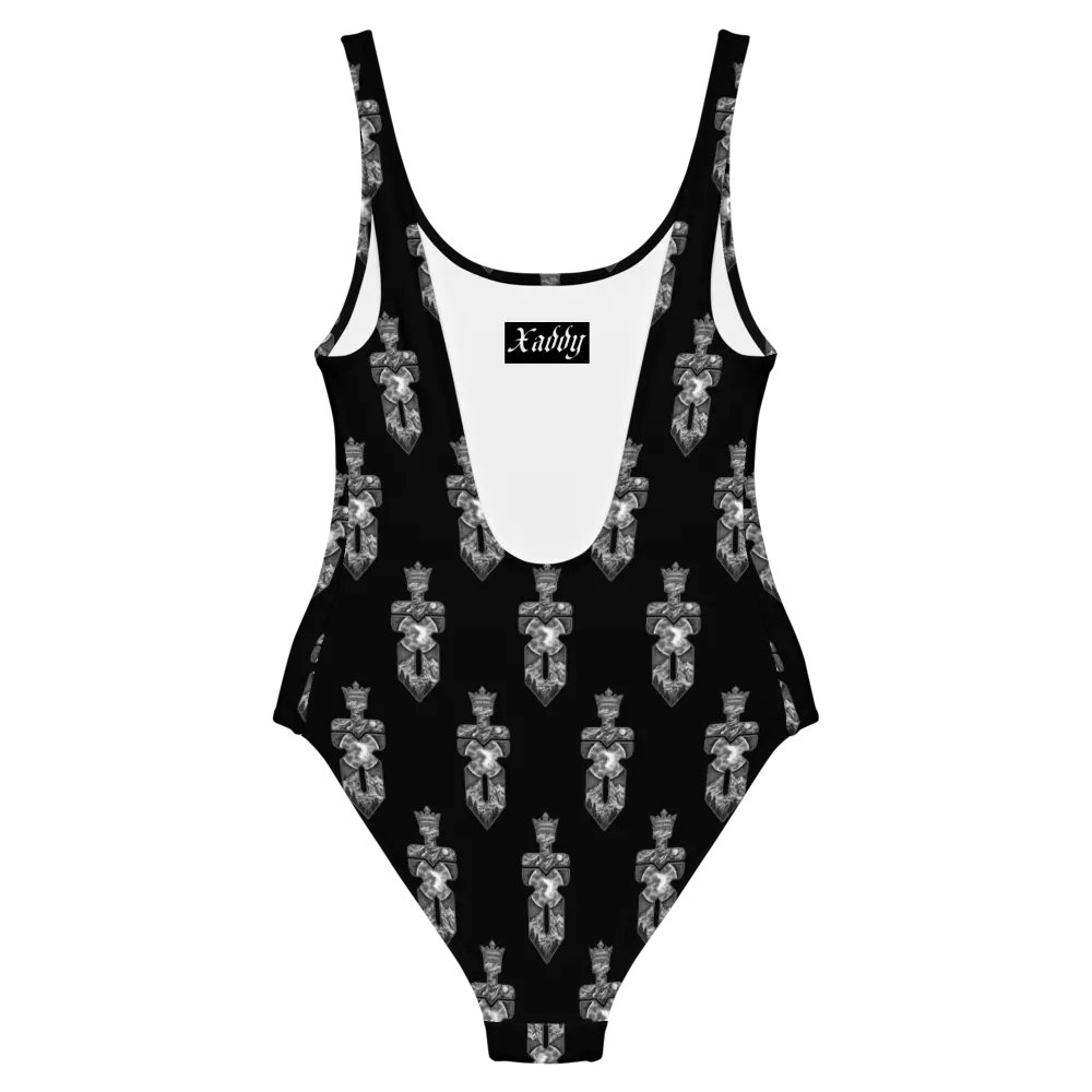 Black and White Logo One Piece Swimsuit - POA product image (6)