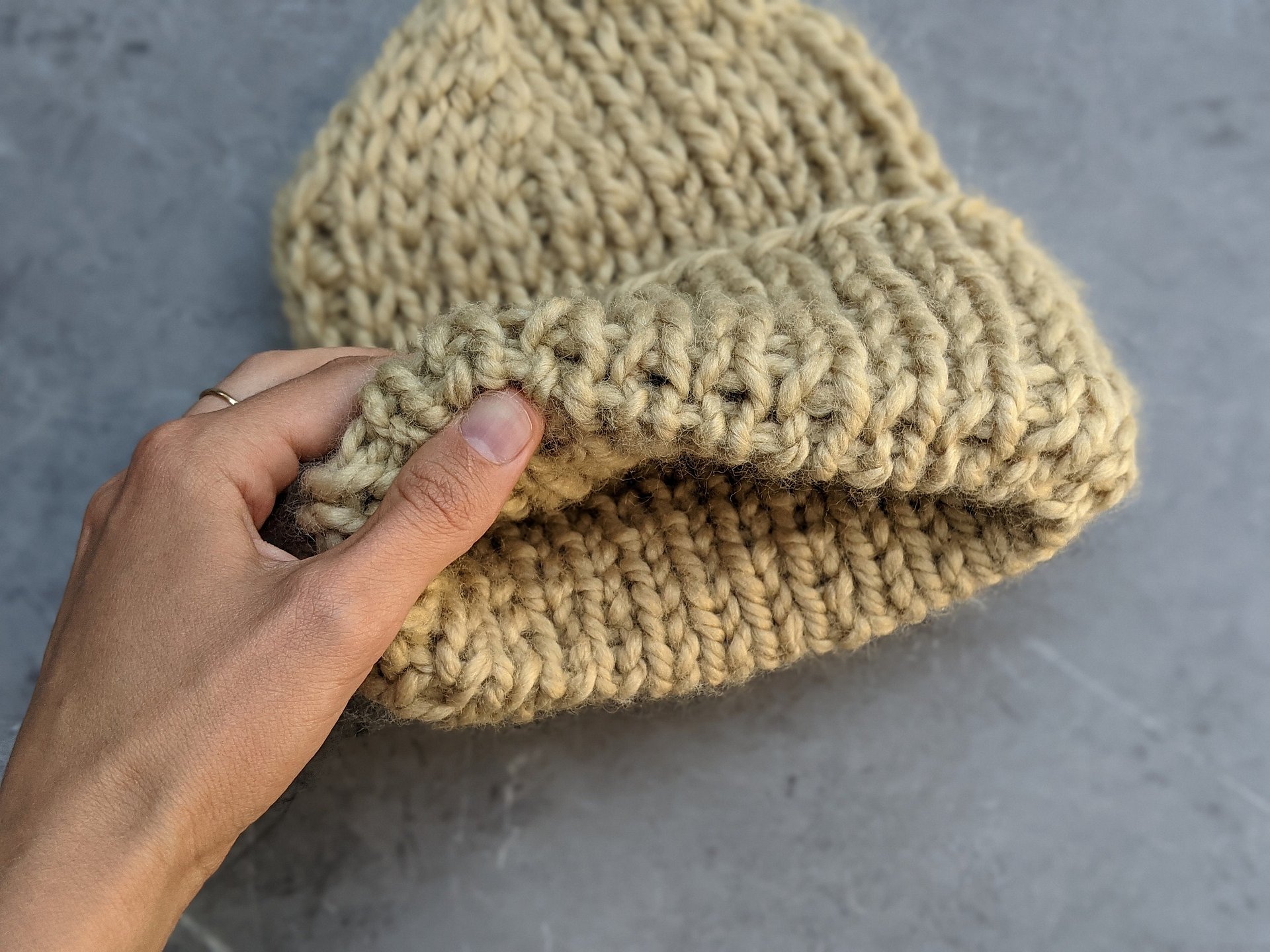 Double Brim Bulky Hat Knitting Pattern product image (7)