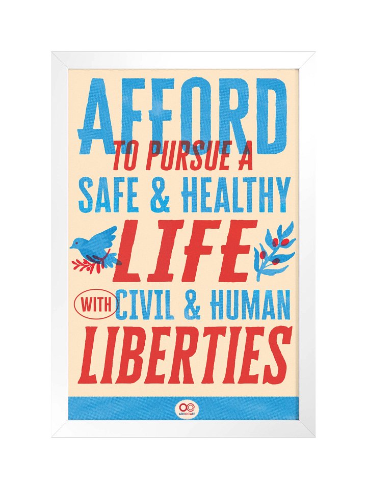 Framed Affordability Poster (Blue Version) product image (2)