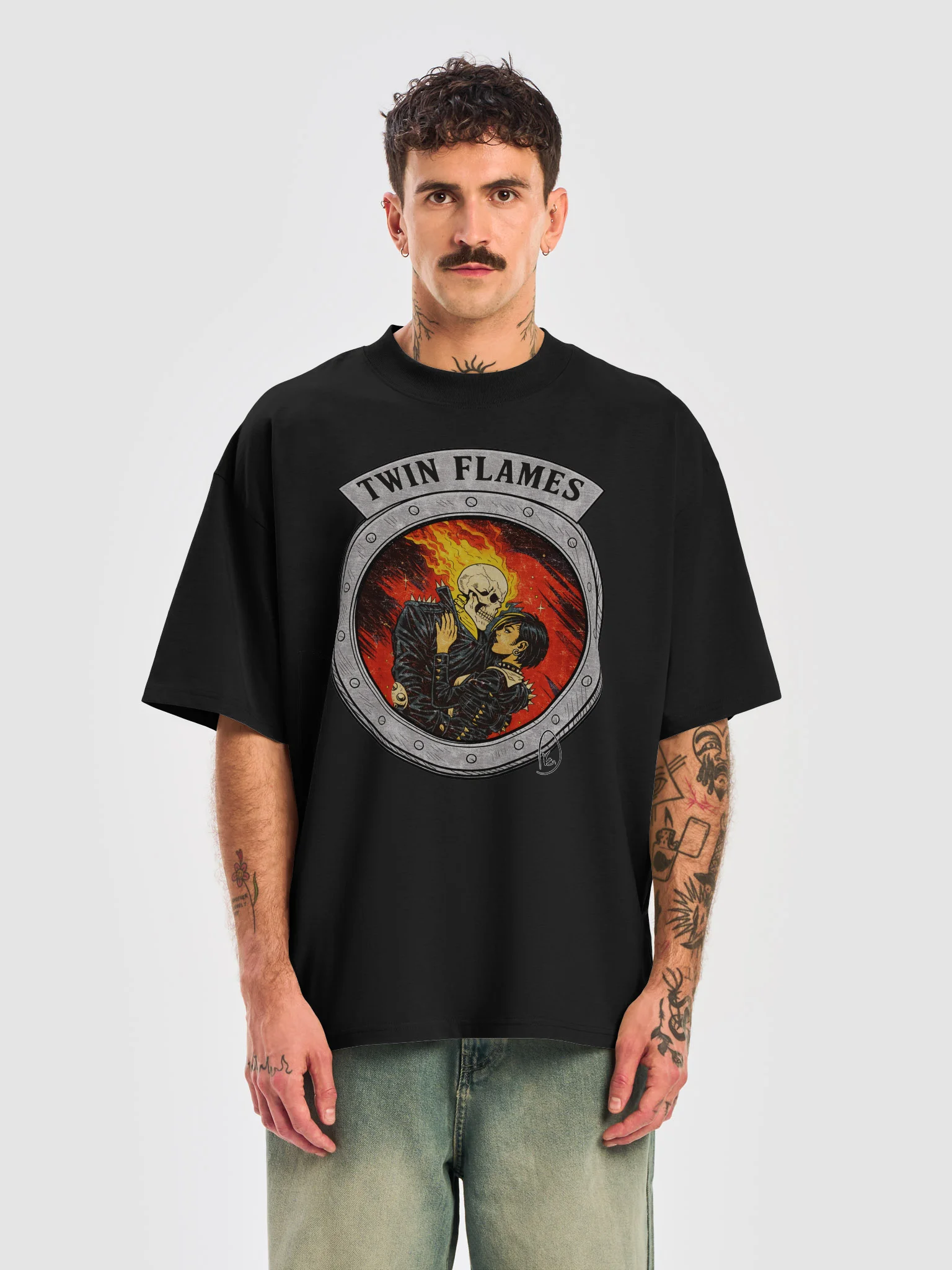 Twin flames Oversized Tee product image (5)