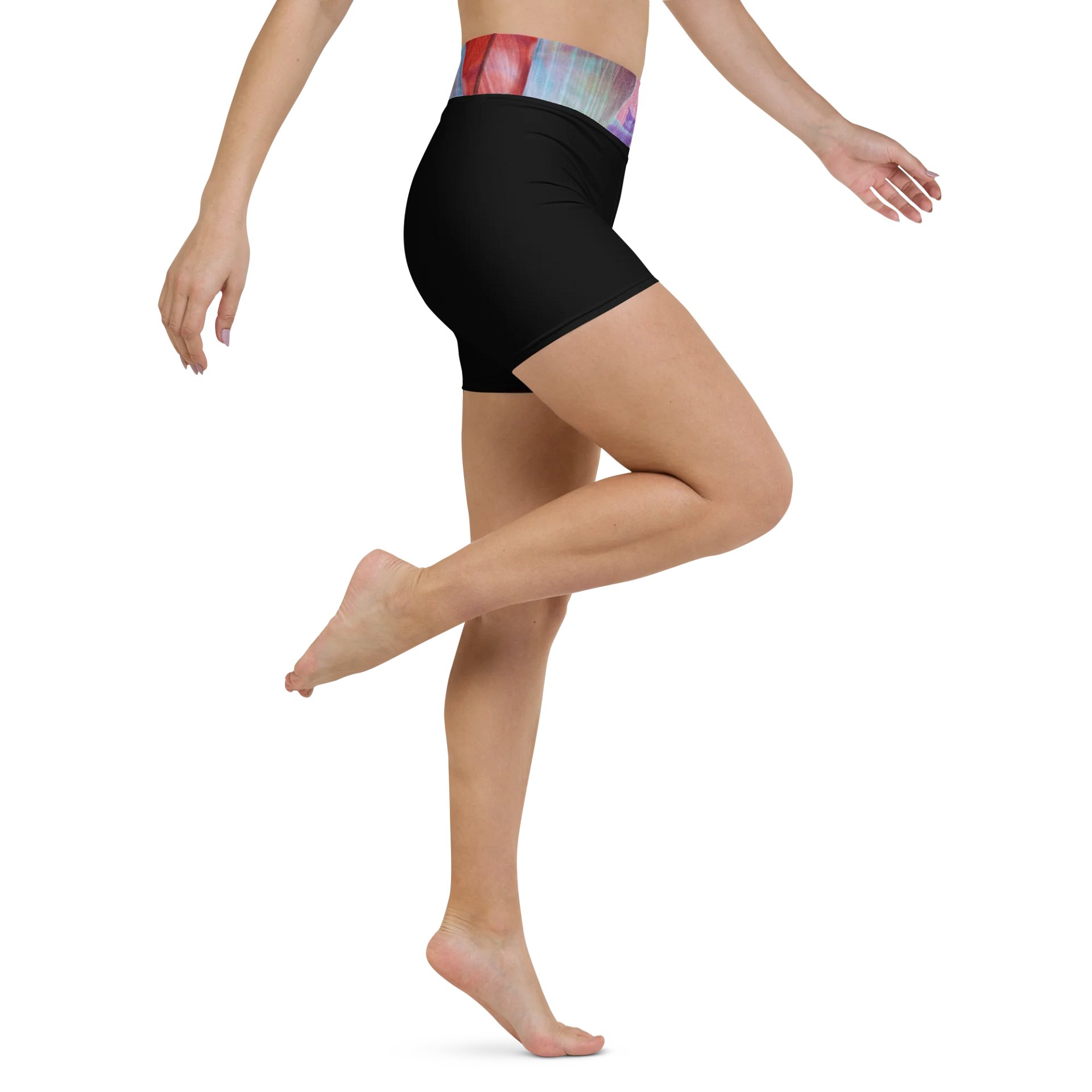 Paradise Breeze Black Flow Yoga Shorts product image (6)