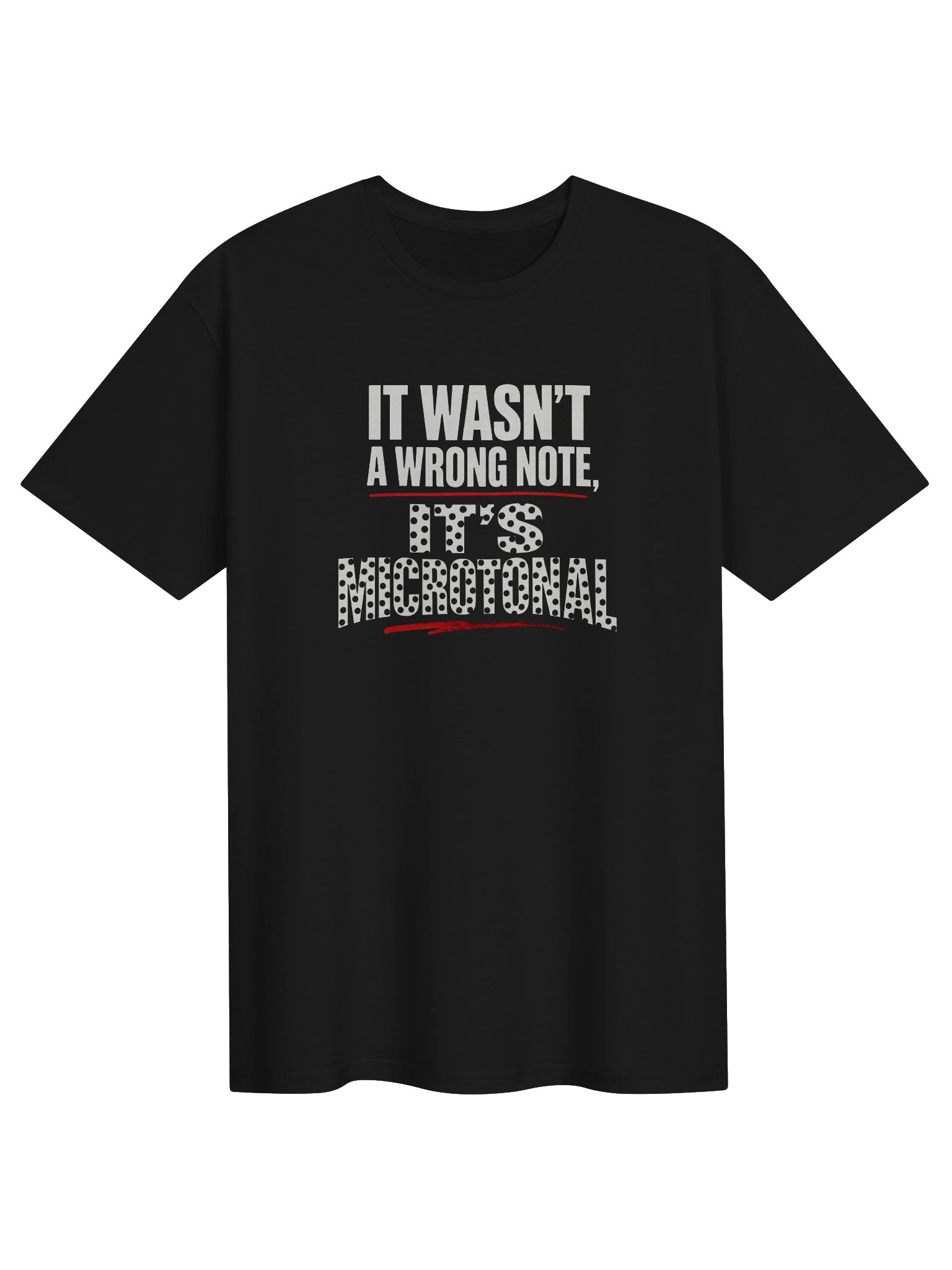 It Wasn't A Wrong Note, It's Microtonal - funny guitar t-shirt product image (2)