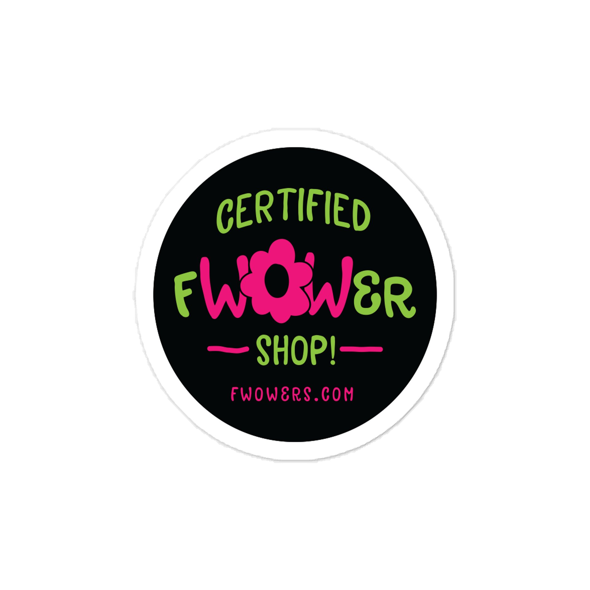 Certified fWOWer Shop!™ Sticker - Dark Background product image (1)