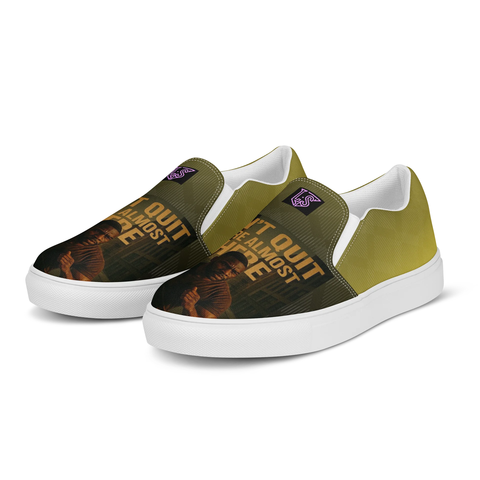 Don't Quit Slip On - Men (Brown and Gold) product image (3)