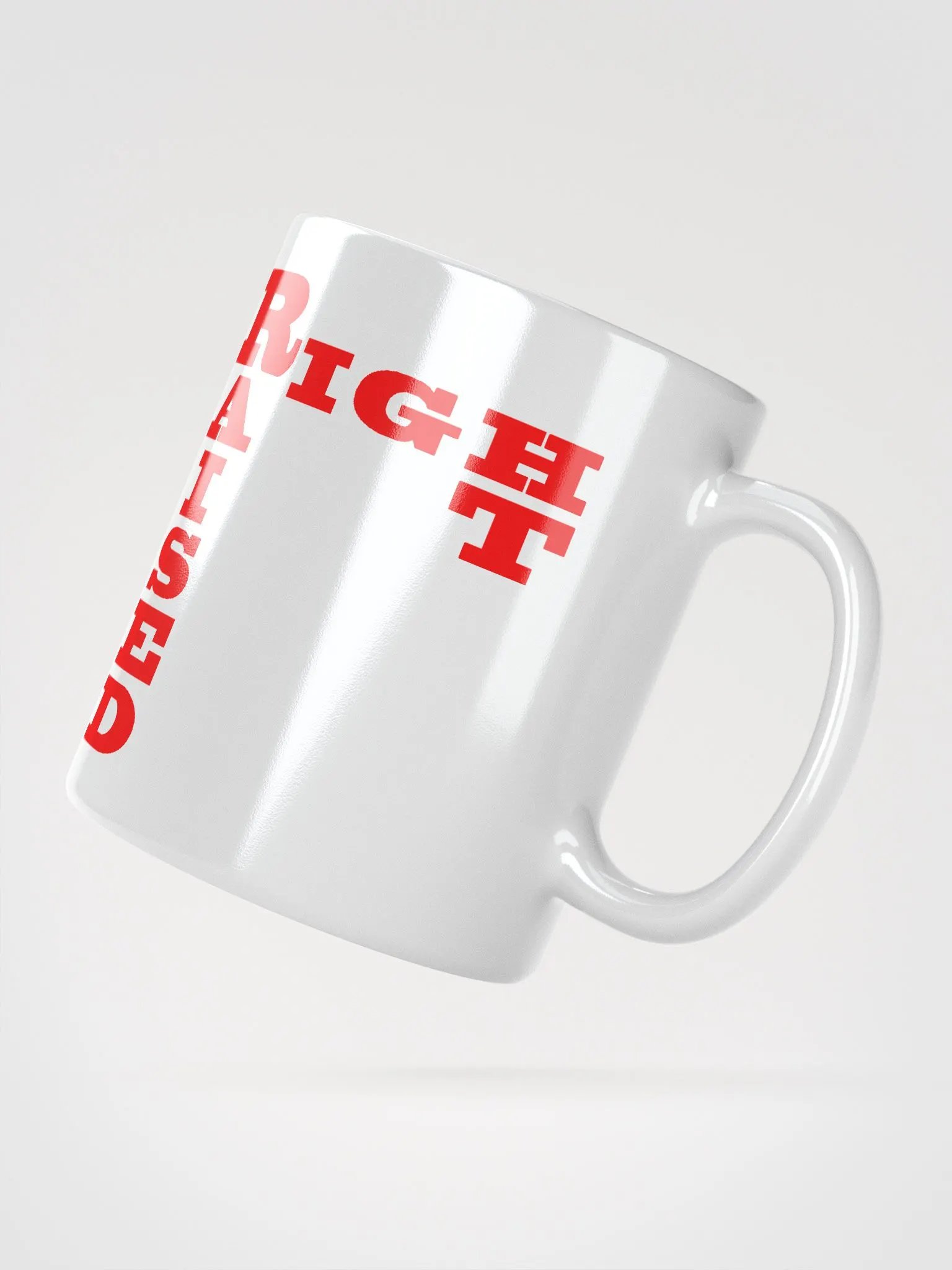 Raised Right White Mug product image (3)