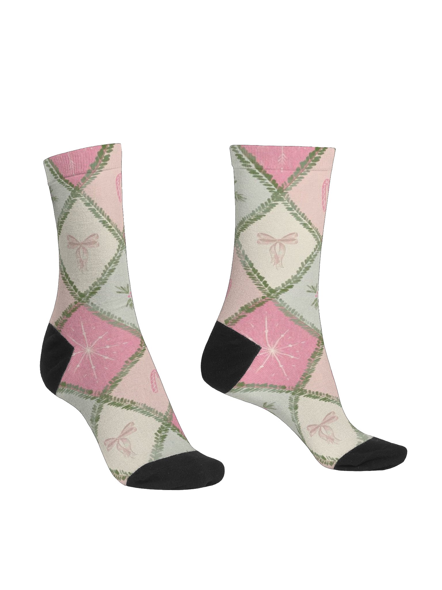 Candy Cane Diamond Crew Socks product image (3)