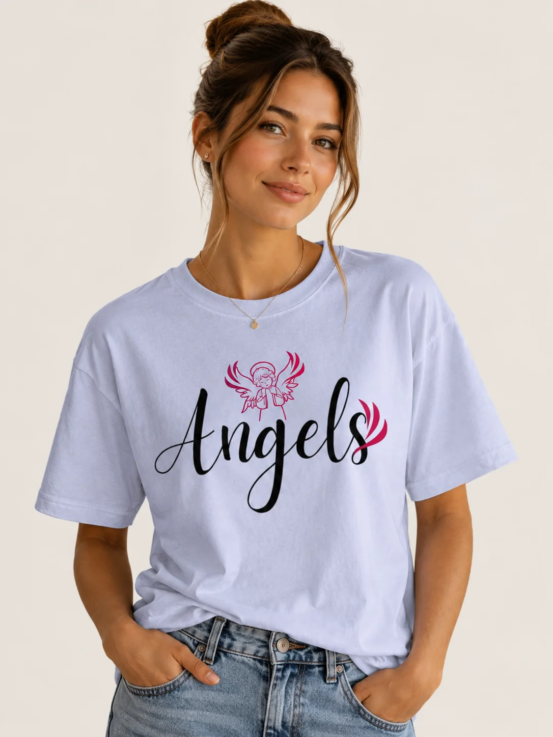 Graceful Angels Calligraphy T-shirt product image (1)