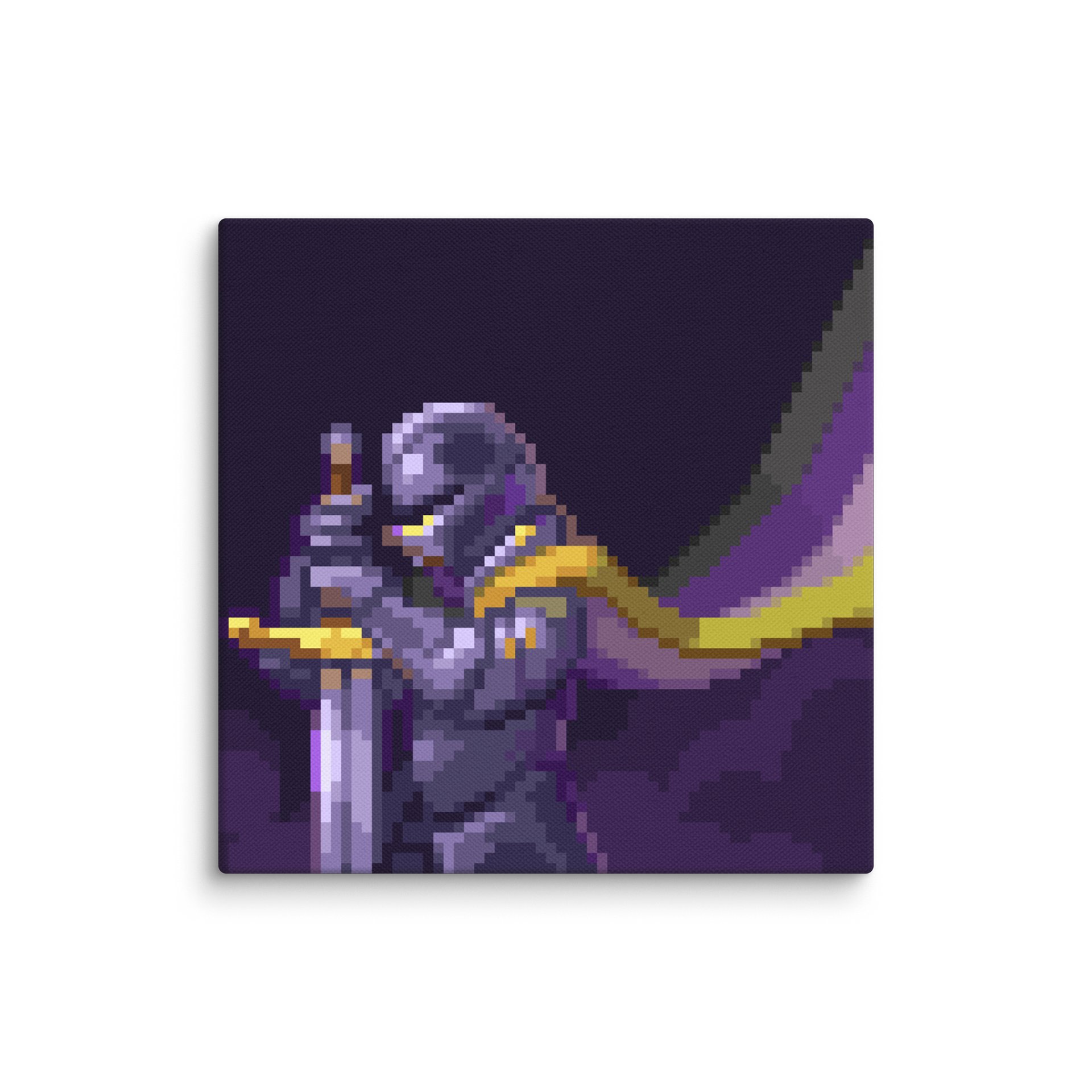 Non-Binary Knight Pixel Art Canvas Print product image (1)