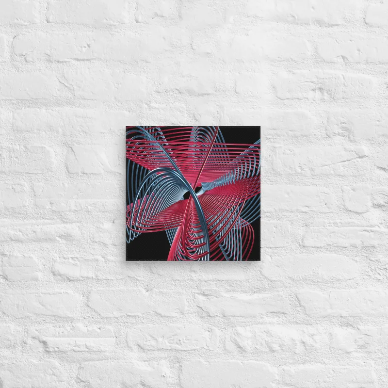 Oscilloscopic Dance #3 - Lissajous Figures Code Art Canvas Print product image (3)