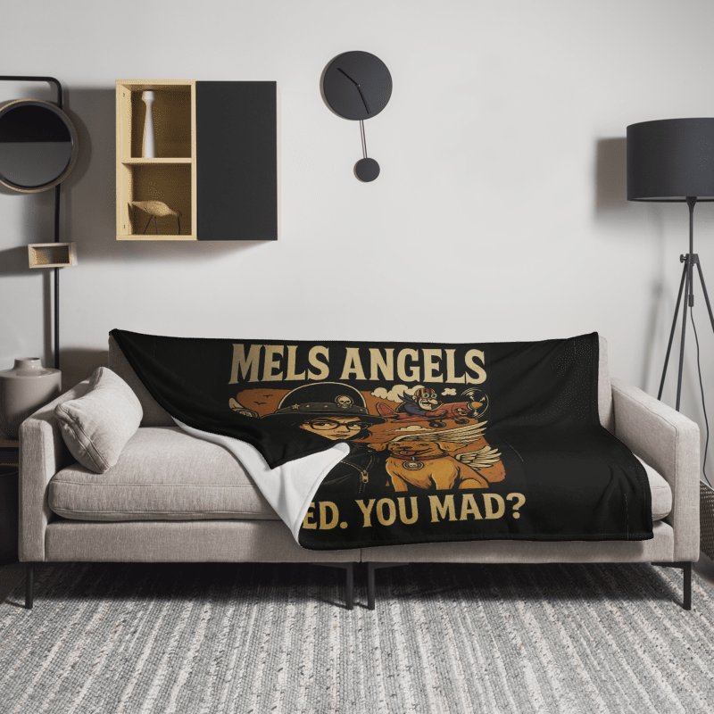 Mel’s Angels “I Lived. You Mad?” Throw Blanket product image (5)