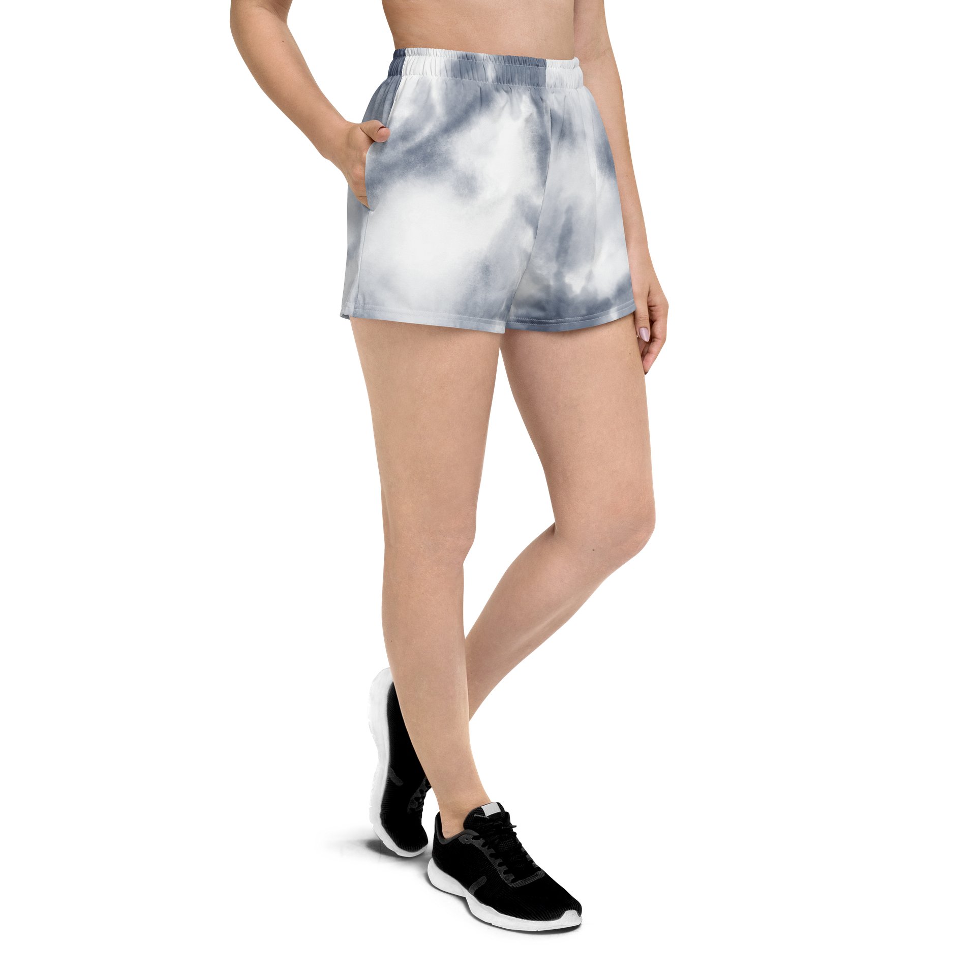 High-Waist All-Over Print Athletic Shorts product image (3)