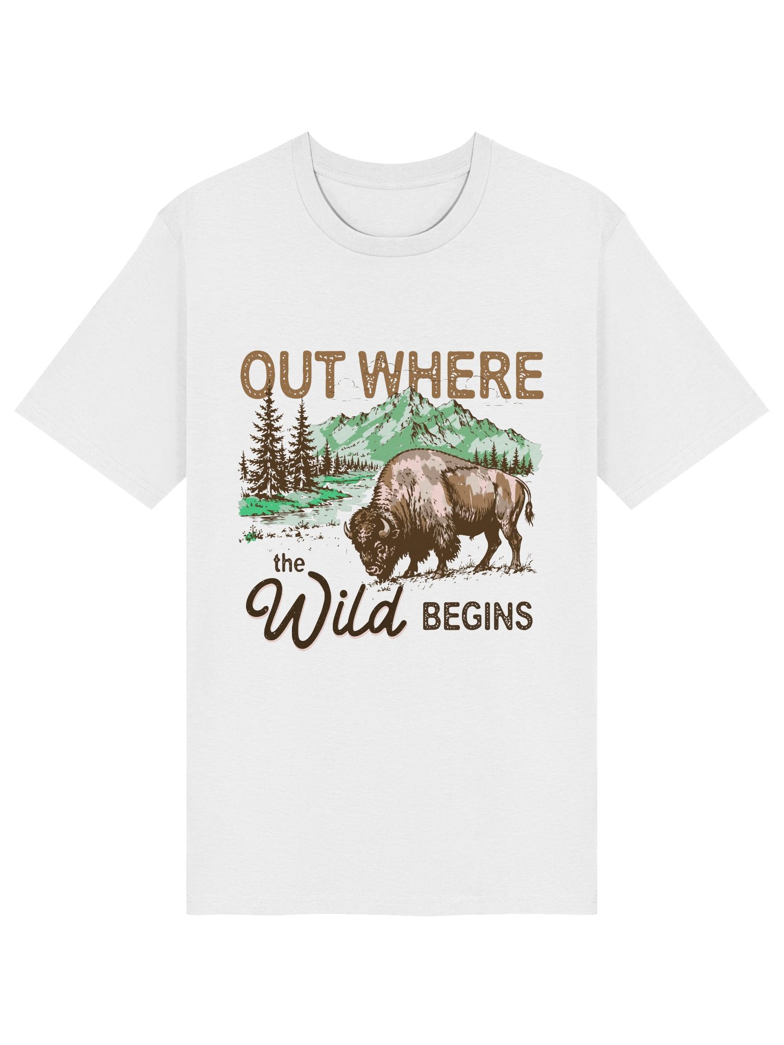 Out Where the Wild Begins Bison Tee product image (1)