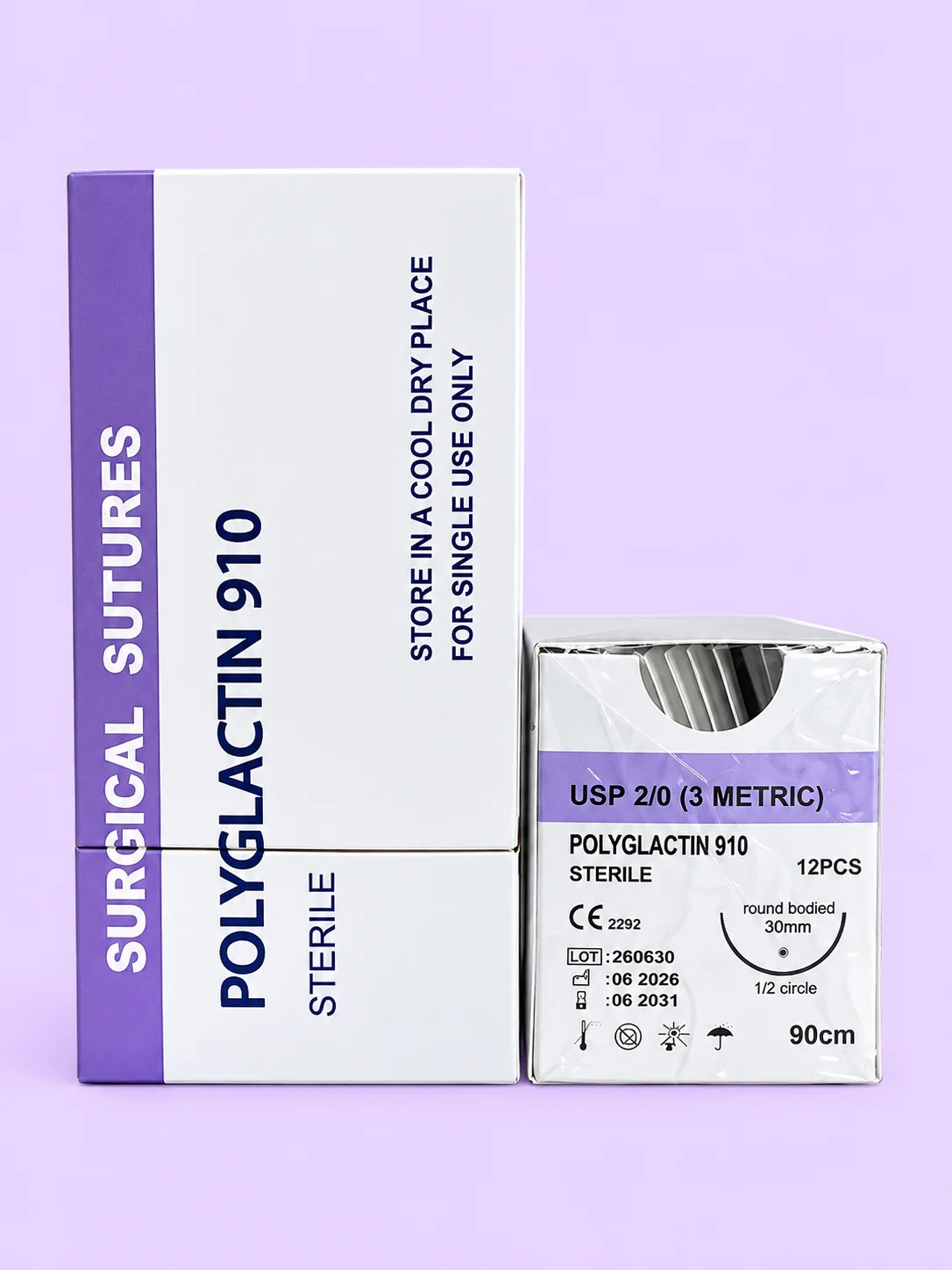 Absorbable Sterile Surgical Sutures (Box of 12) product image (1)