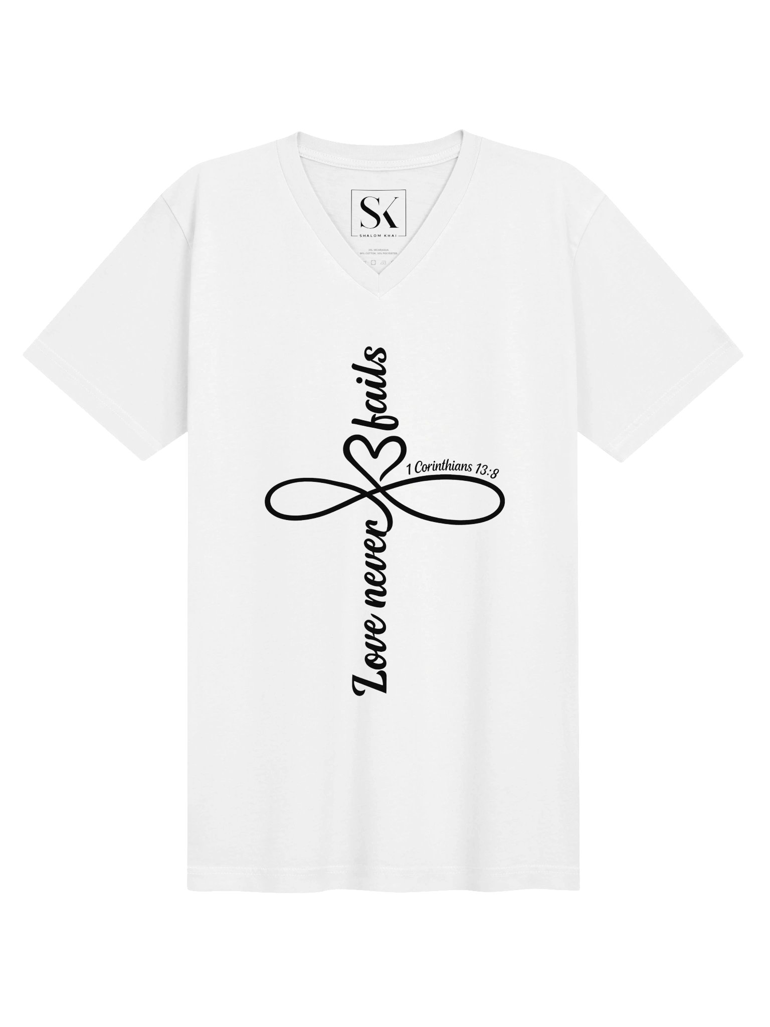 Heart Flourish V-Neck Graphic Tee product image (5)