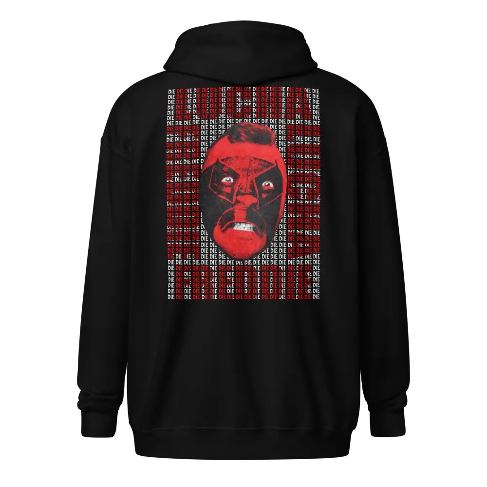 Repeat name face zip hoody product image (1)