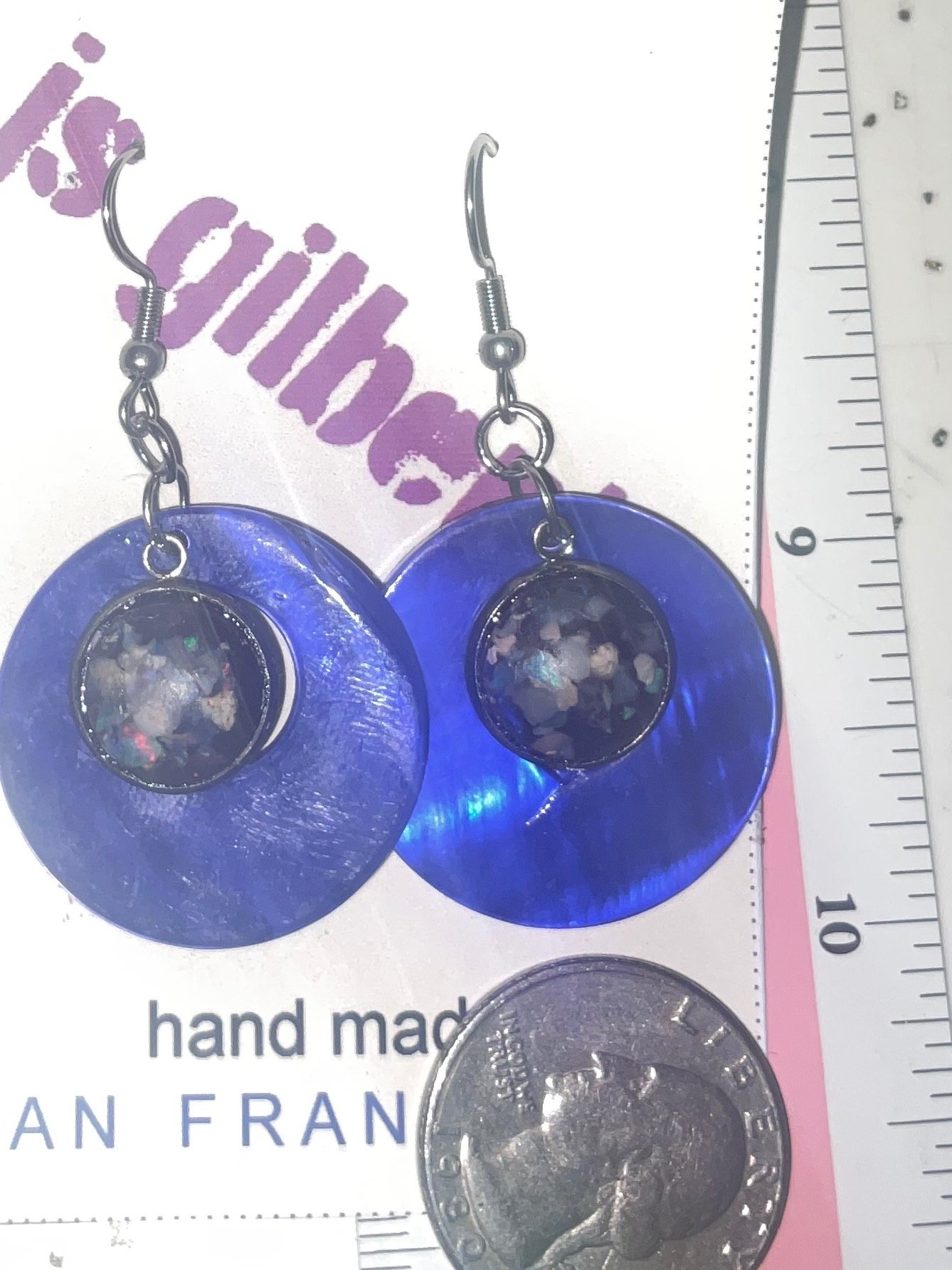 Shell Dangles with Opal product image (2)