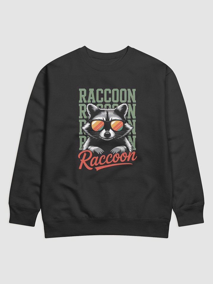 Striped Raccoon Sunglasses Sweatshirt product image (2)