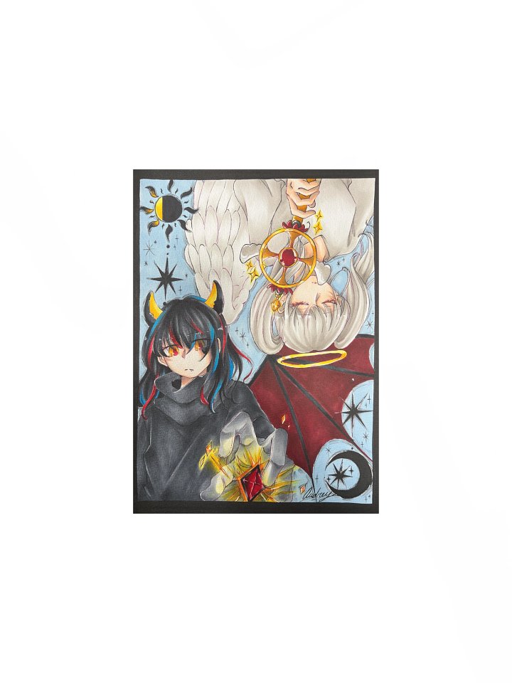 Demon and Angel Matte Poster 🌖🥀🪽☀️ product image (1)