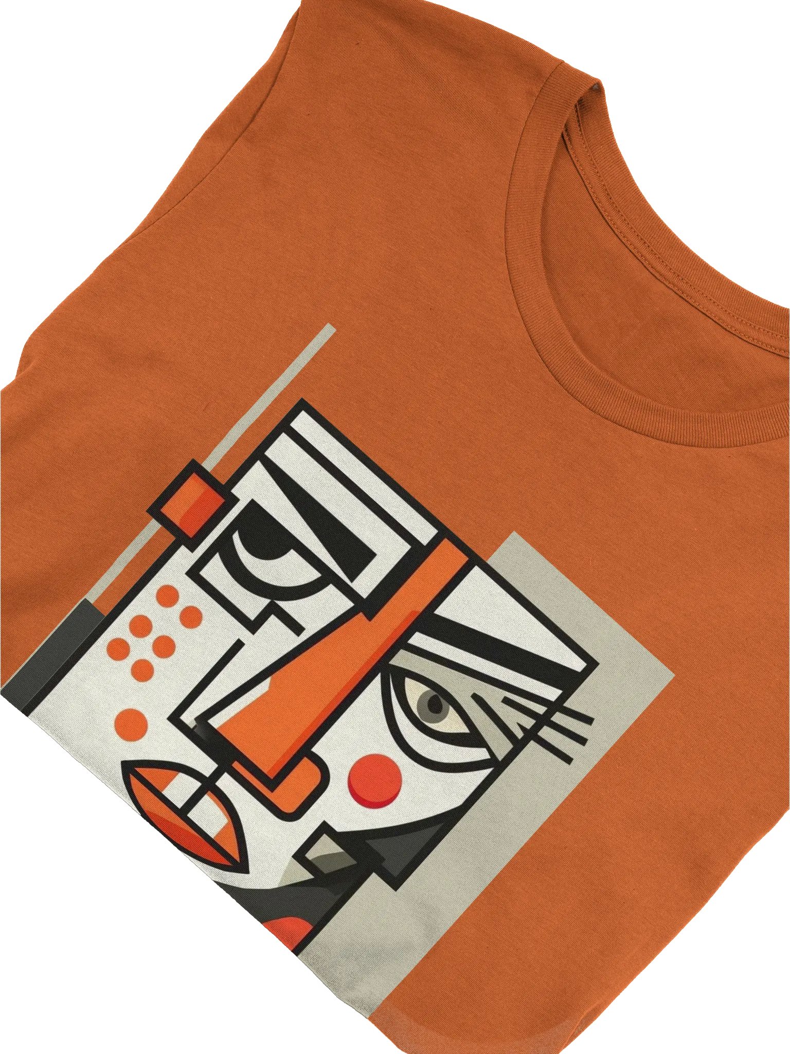 Fragmented Perception - Geometric Cubist Face Abstract T-Shirt product image (3)