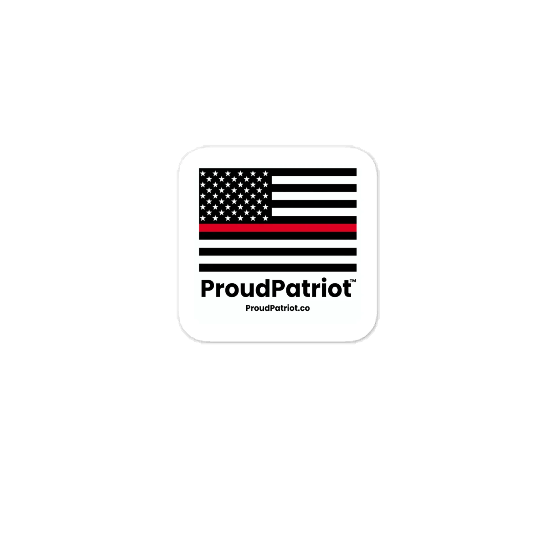 American Thin Red Flag Vinyl Sticker product image (1)