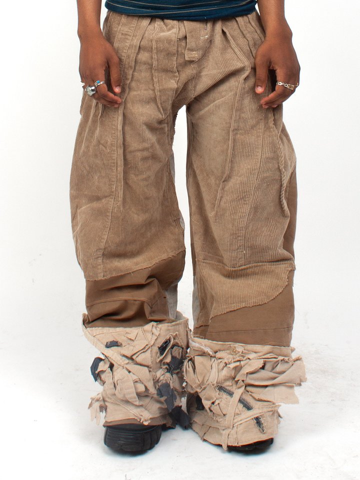 Brown- Beige Corduroy 'Cardboard' trousers - 32. £338.00 product image (1)