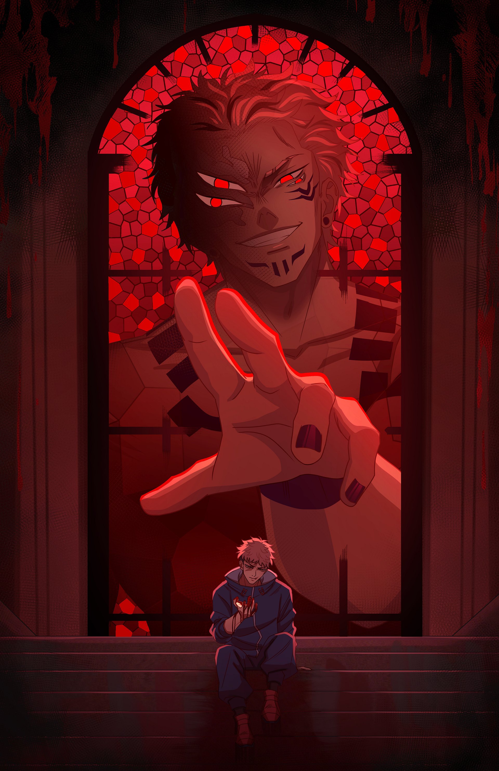 Itadori x Sukuna JJK 11x17 Art Print product image (1)