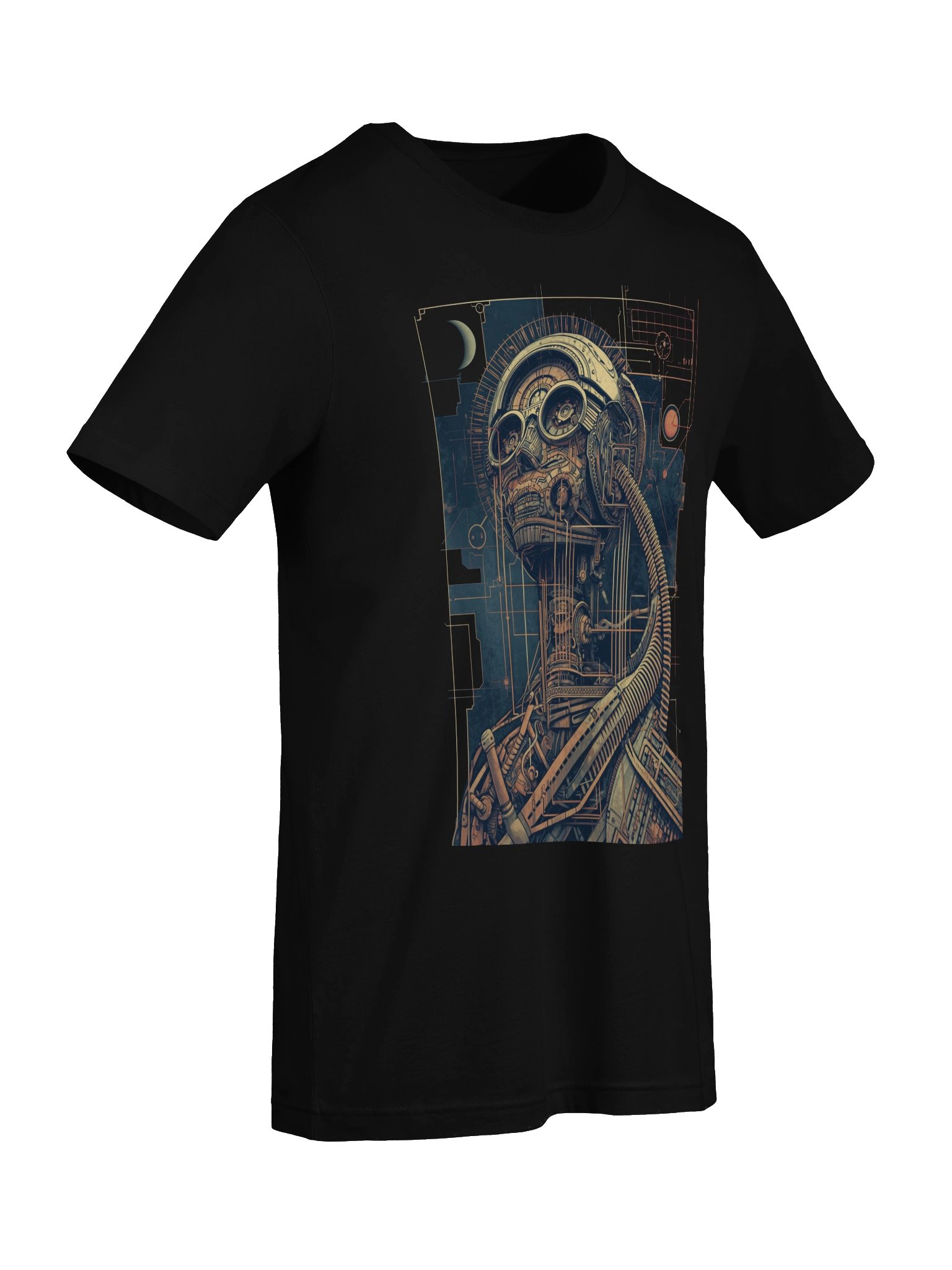 Retro-Futurist Cyborg Moon Lightweight T-Shirt product image (2)