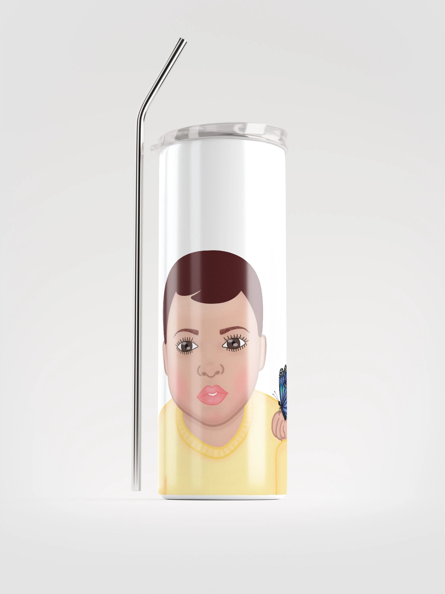 God's Little Butterfly Tumbler with Straw product image (1)
